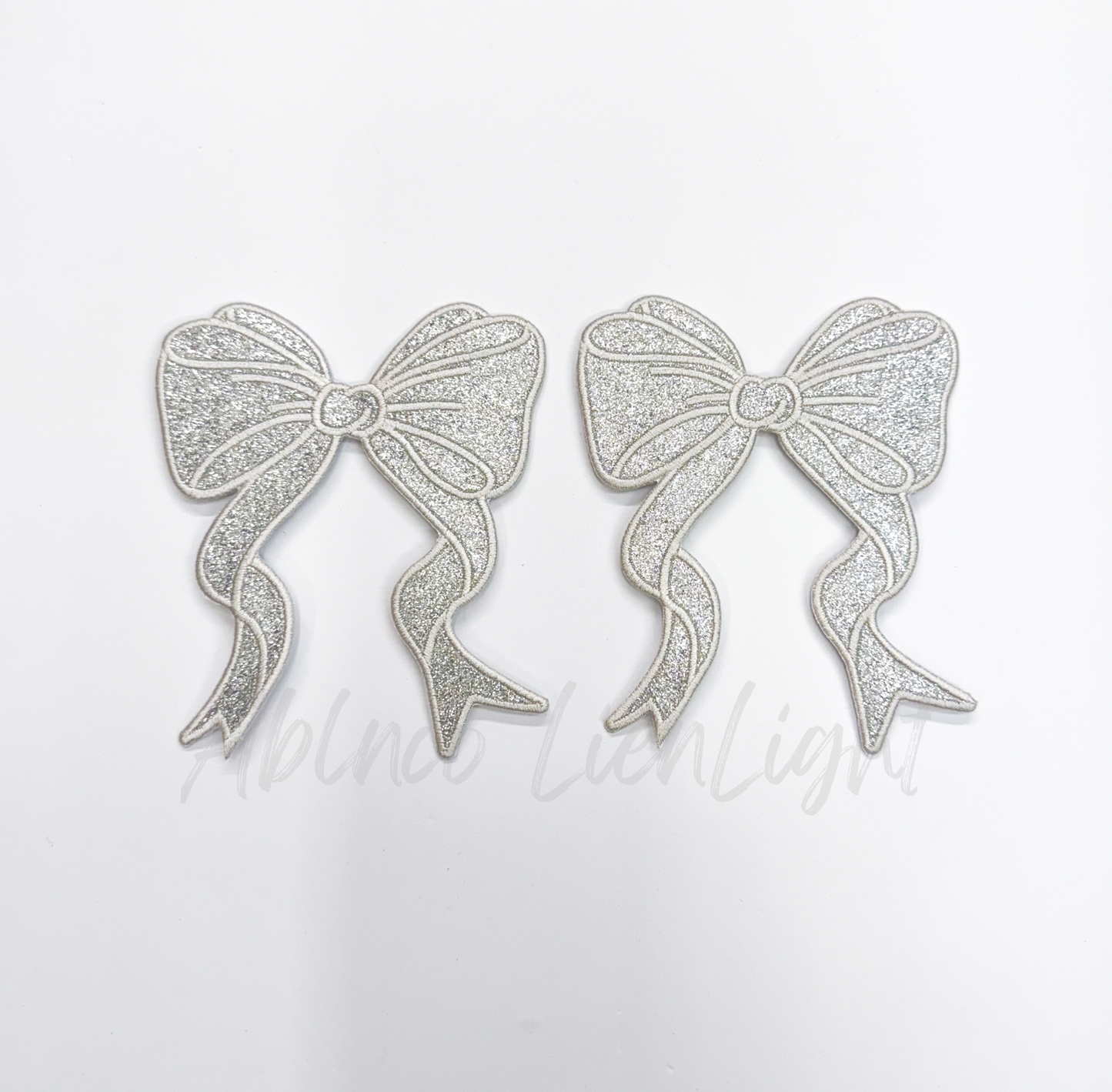 Side Bows Glitter Embroidery Patch