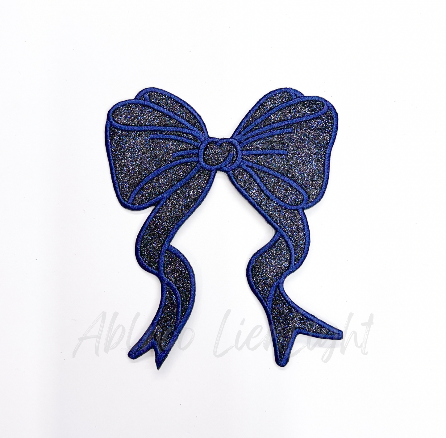 Side Bows Glitter Embroidery Patch