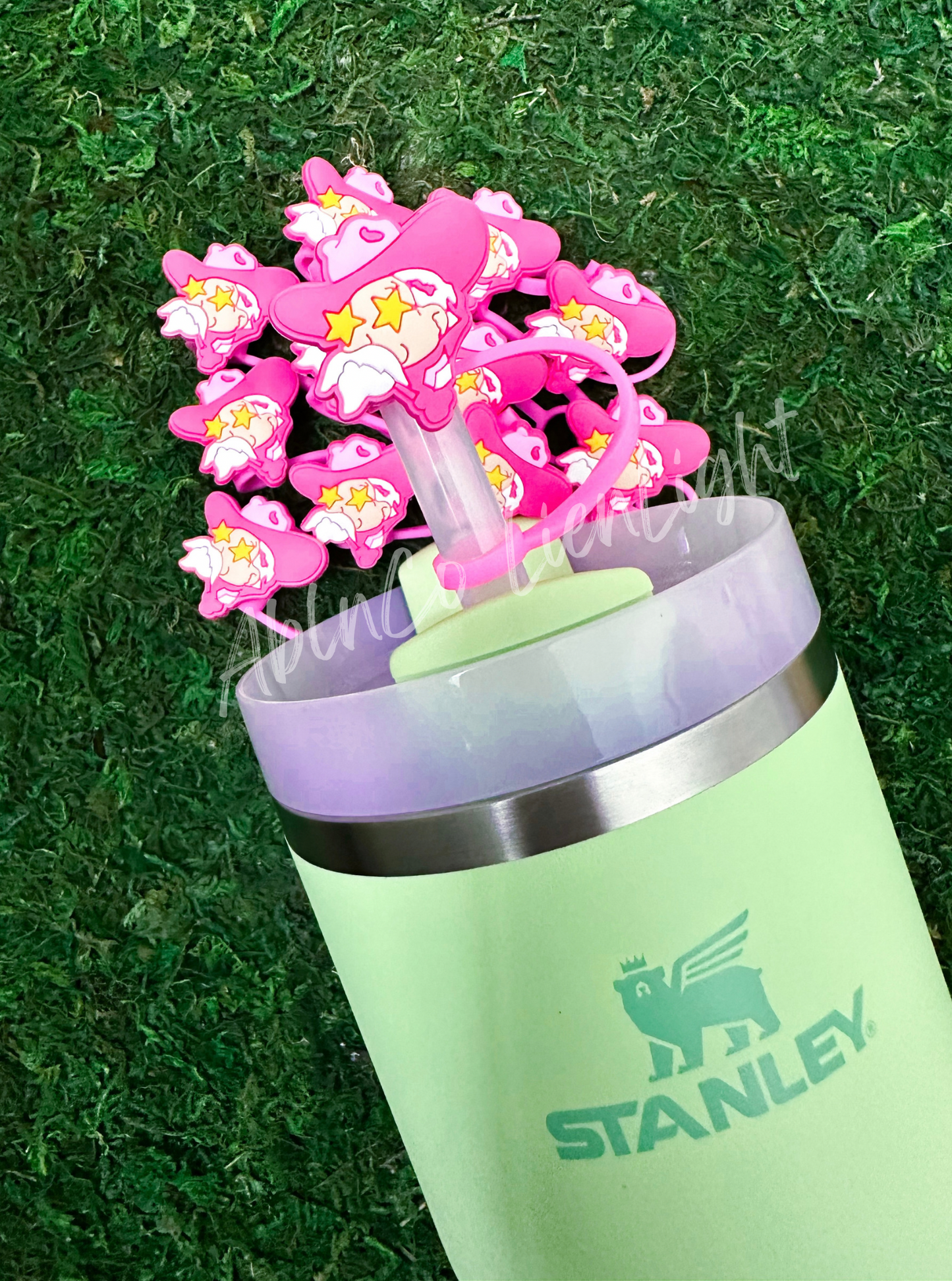 Preppy Pink Mascot™ Colonel Rebel Tumbler Straw Topper Cap