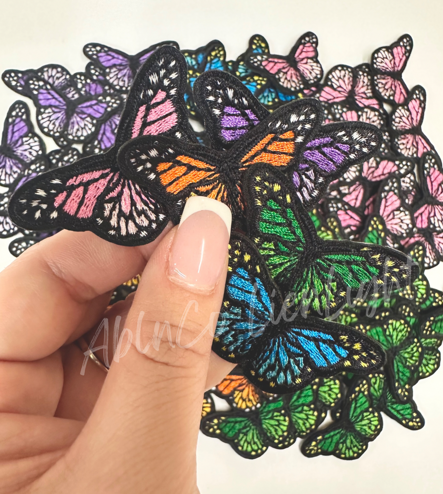 1” Rainbow Butterfly Embroidery Patch