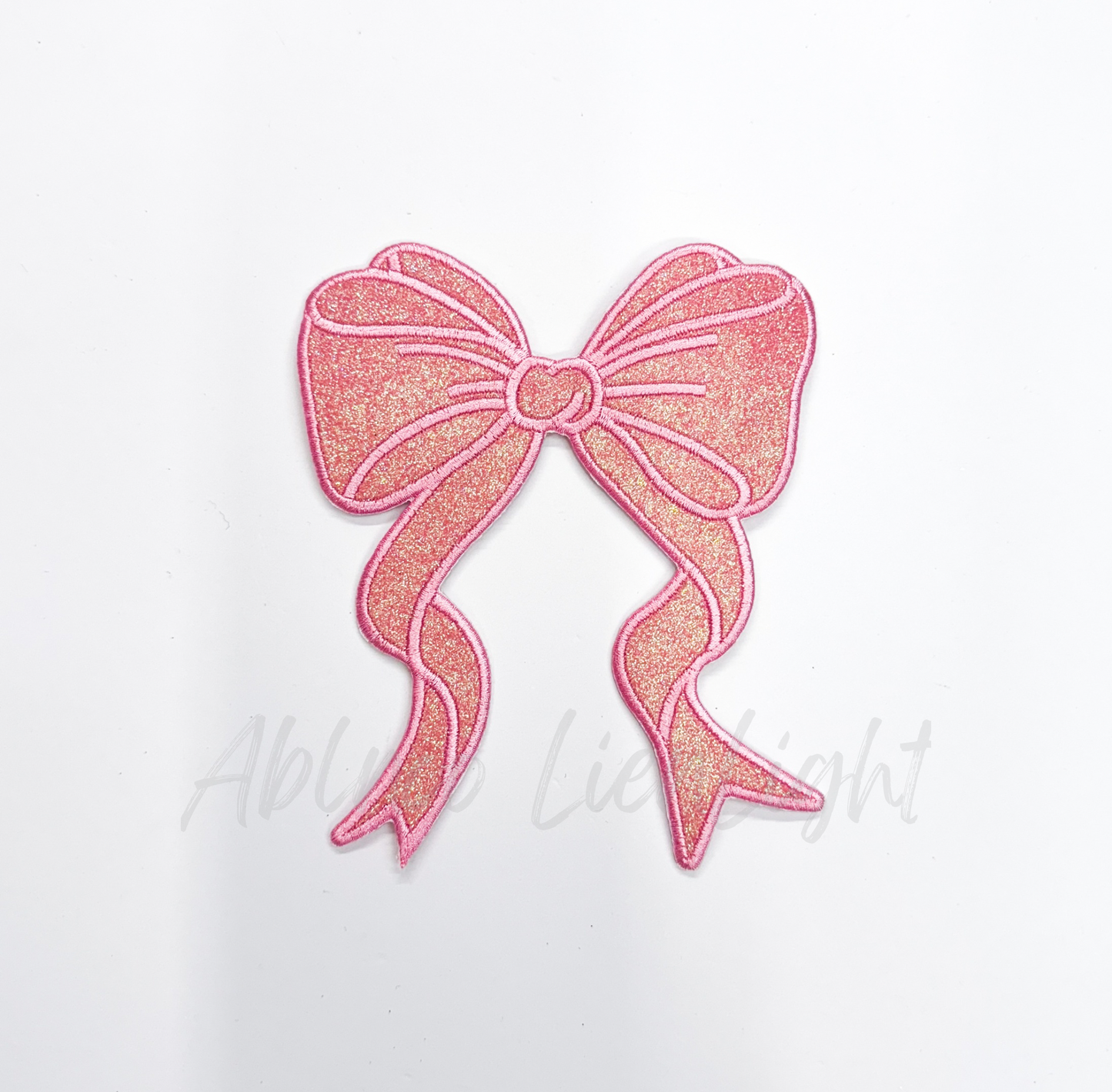 Side Bows Glitter Embroidery Patch