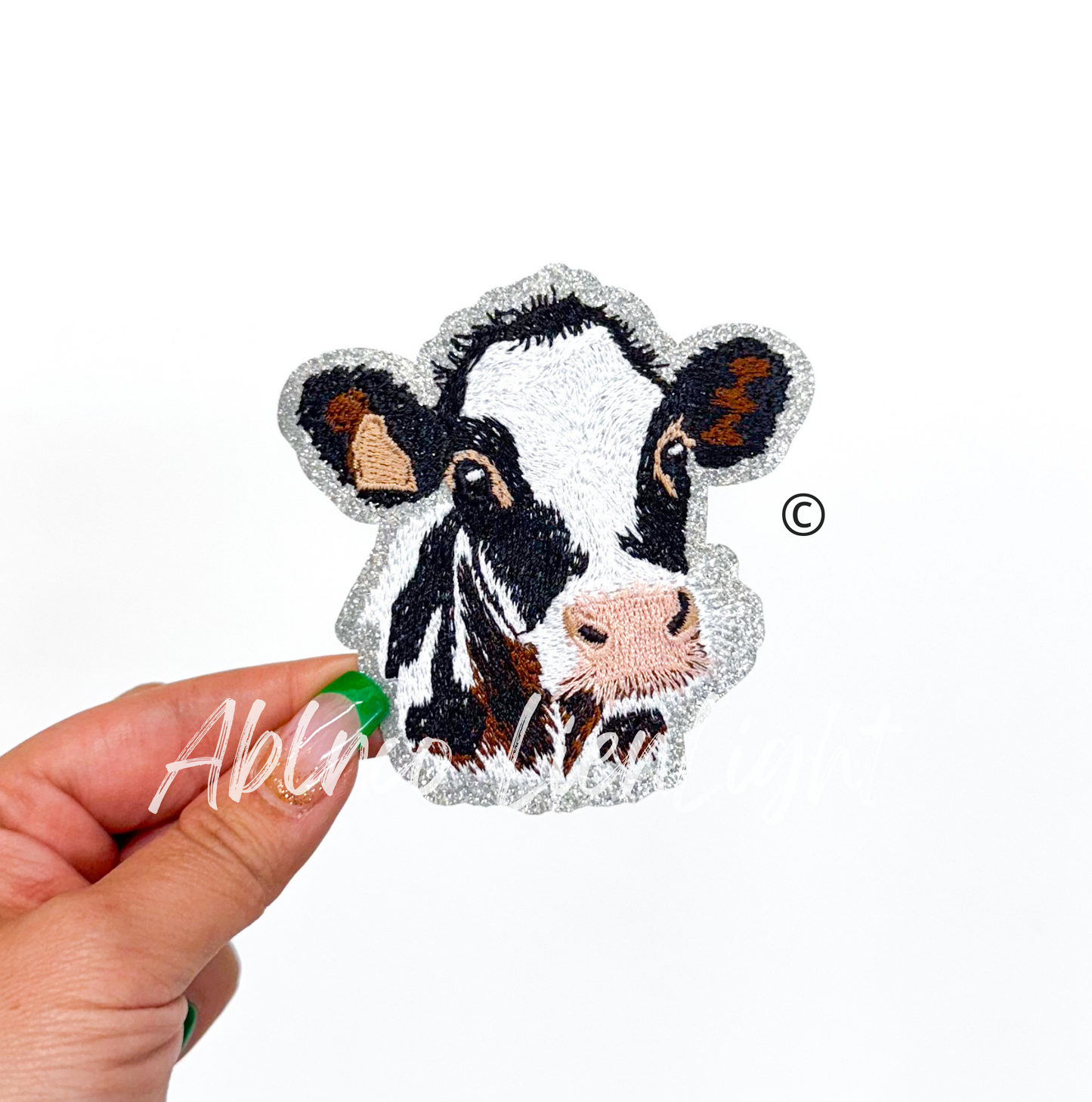 Cow Farm Animal Embroidery Patch - Small