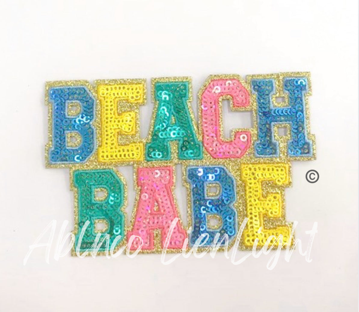 Beach Babe Summer Sequin Patch