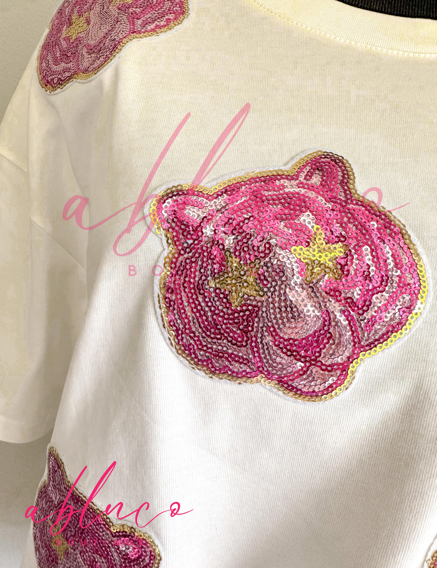 PREPPY PINK MASCOT™ TIGER Sequin Game Day T-Shirt