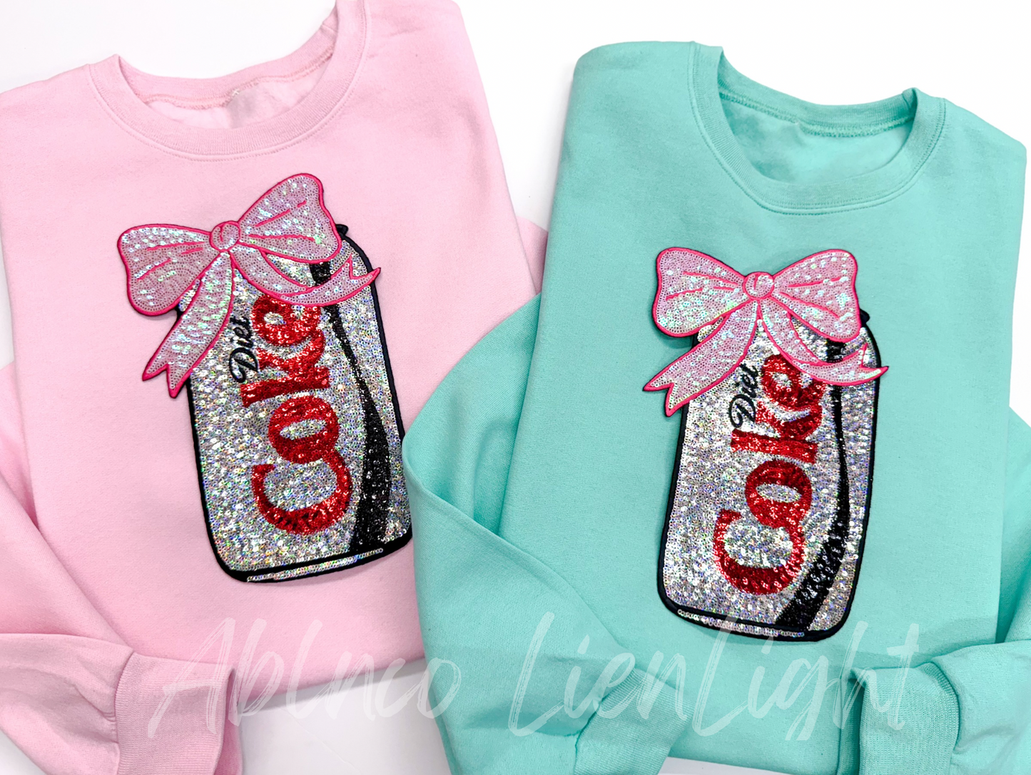 Diet Coke Sequins Sparkles Patch Sweatshirt