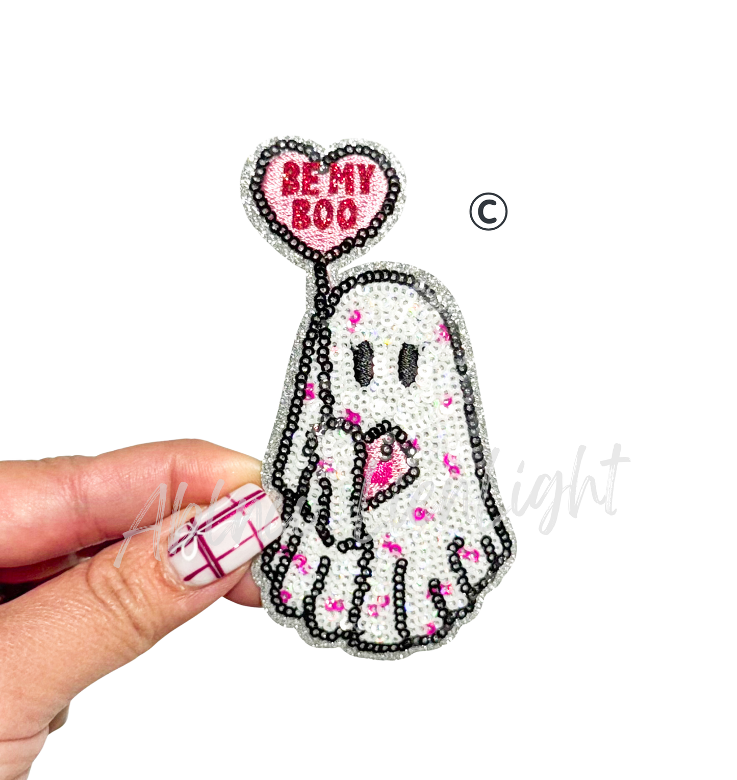 Be My Boo Sequins Valentines Day Patch - Small