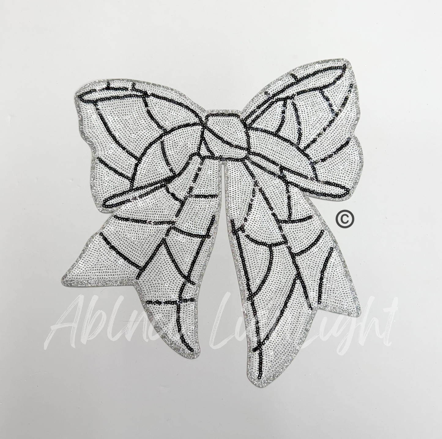 Volleyball Sequins Bow Patch - Big