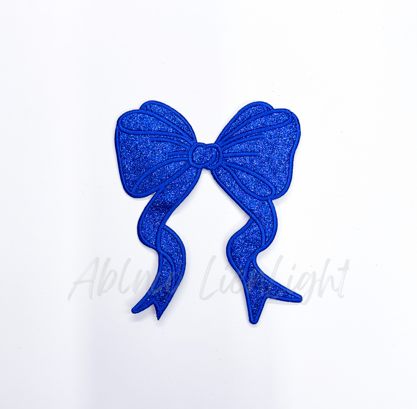 Side Bows Glitter Embroidery Patch