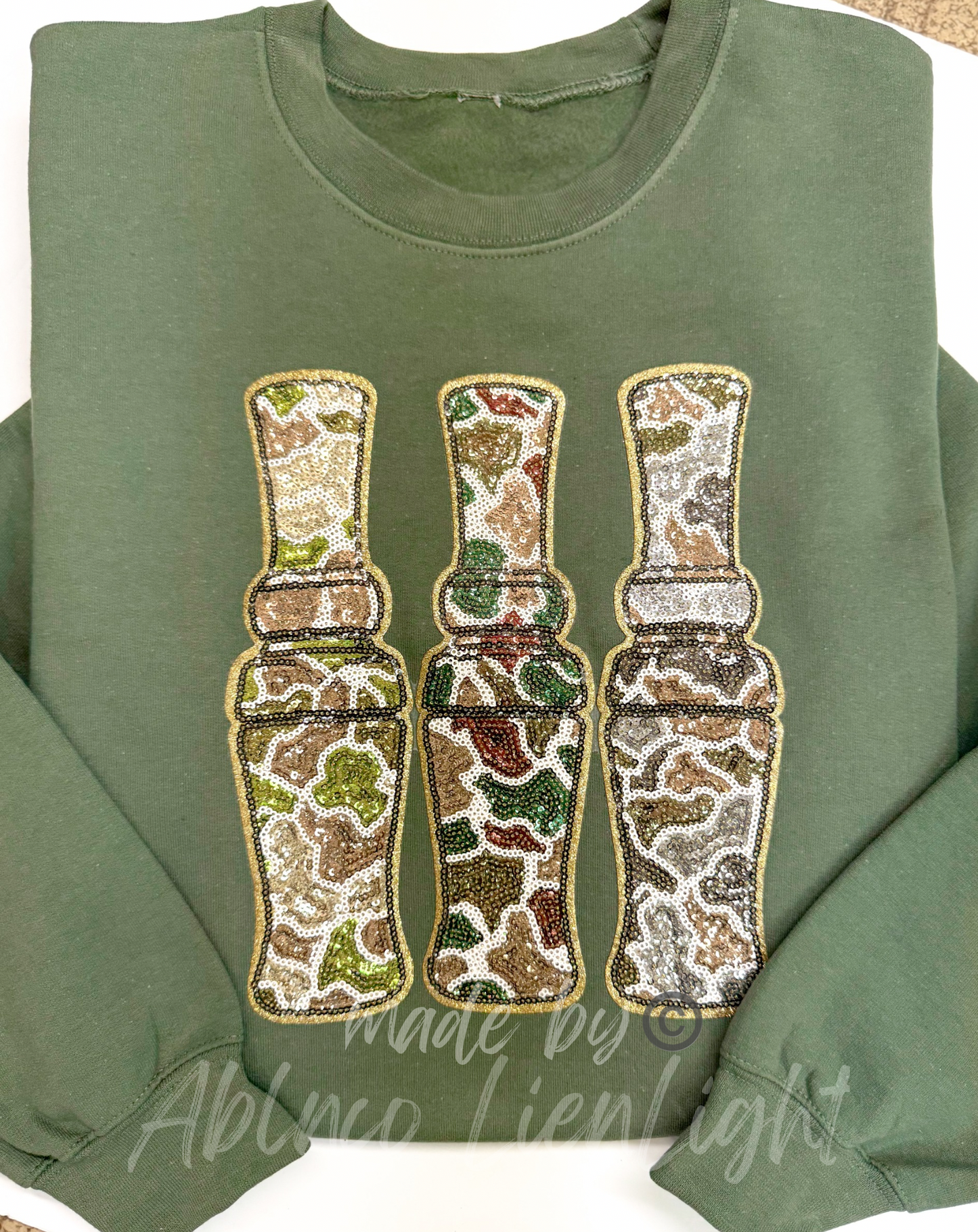 Shotgun Shells Hunting Sequin Patch Sweatshirt
