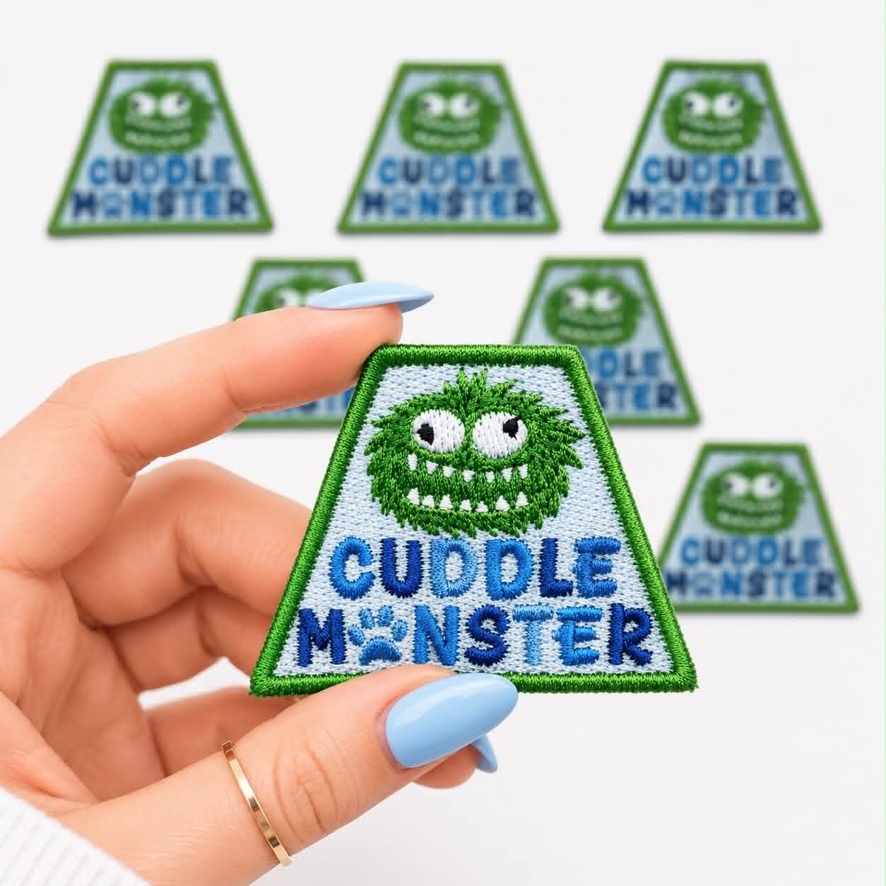 Cuddle Monster Embroidered Dog Patch