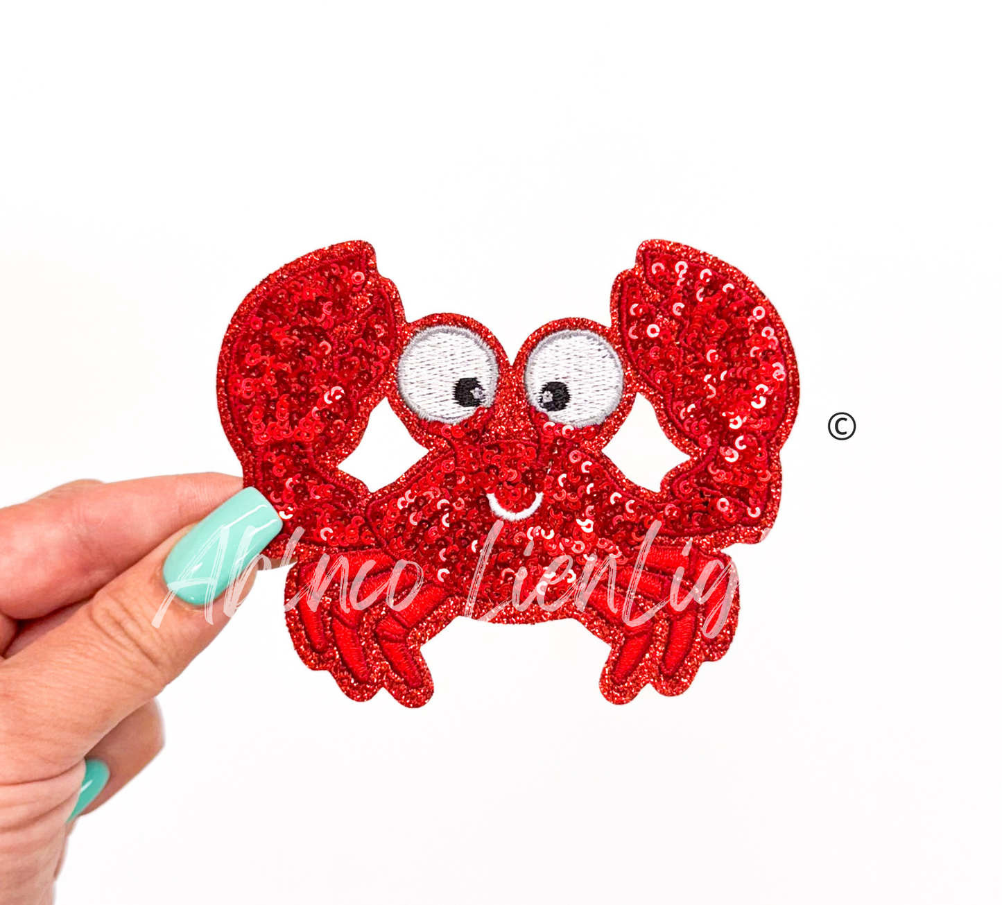 Beach Crab Summer Sequin Patch
