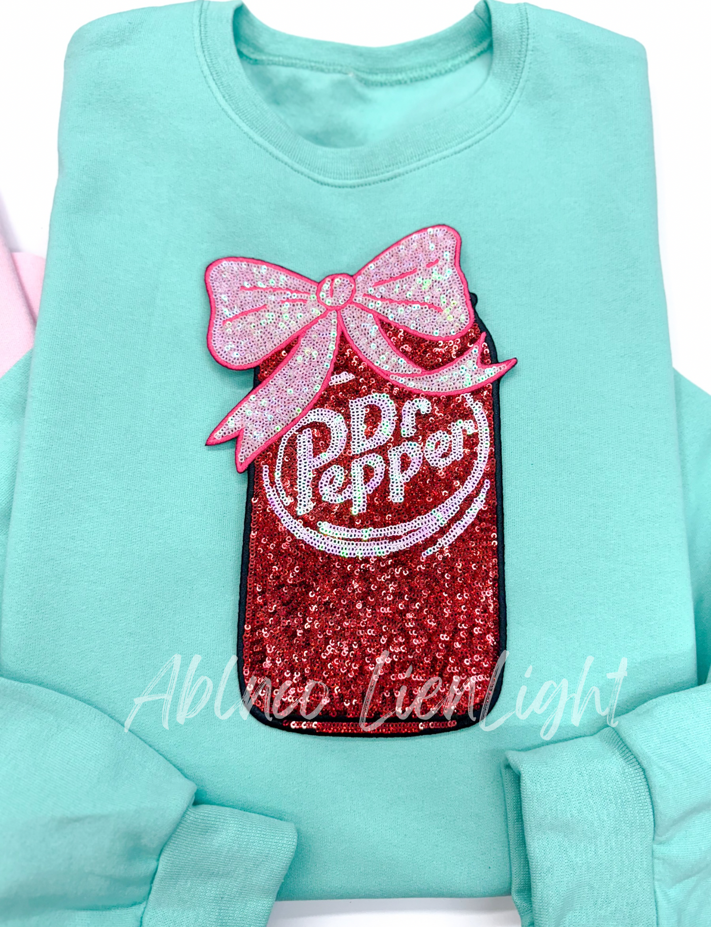 Dr Pepper Sequins Sparkles Patch Sweatshirt