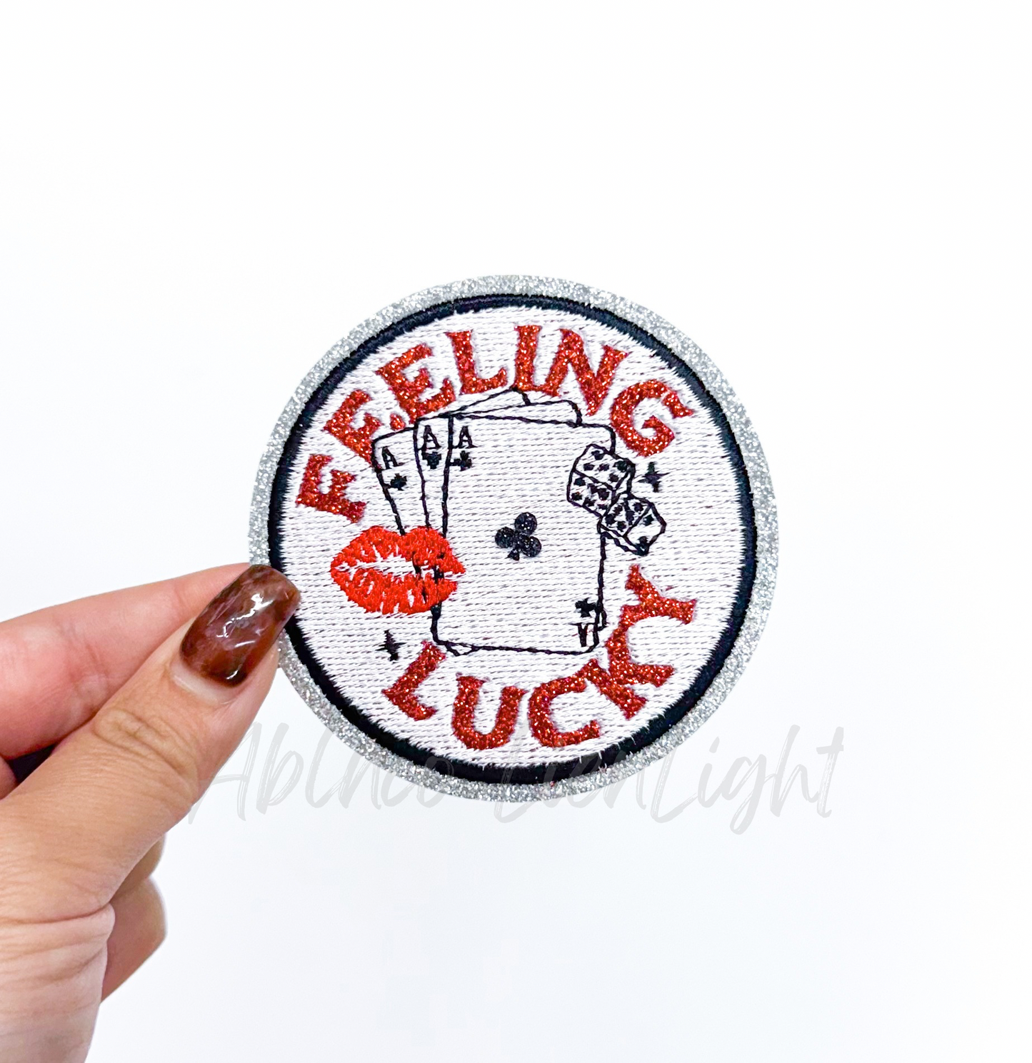 Feeling Lucky Retro Vegas Glitter Patch