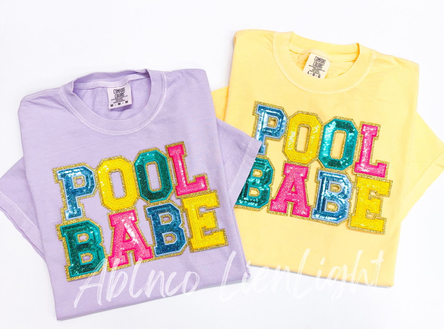 Pool Babe Summer Sequin Patch - Large