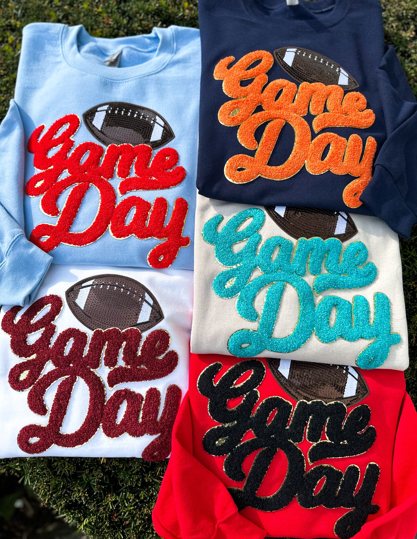 Game Day Chenille & Sequin Patch Sweatshirt