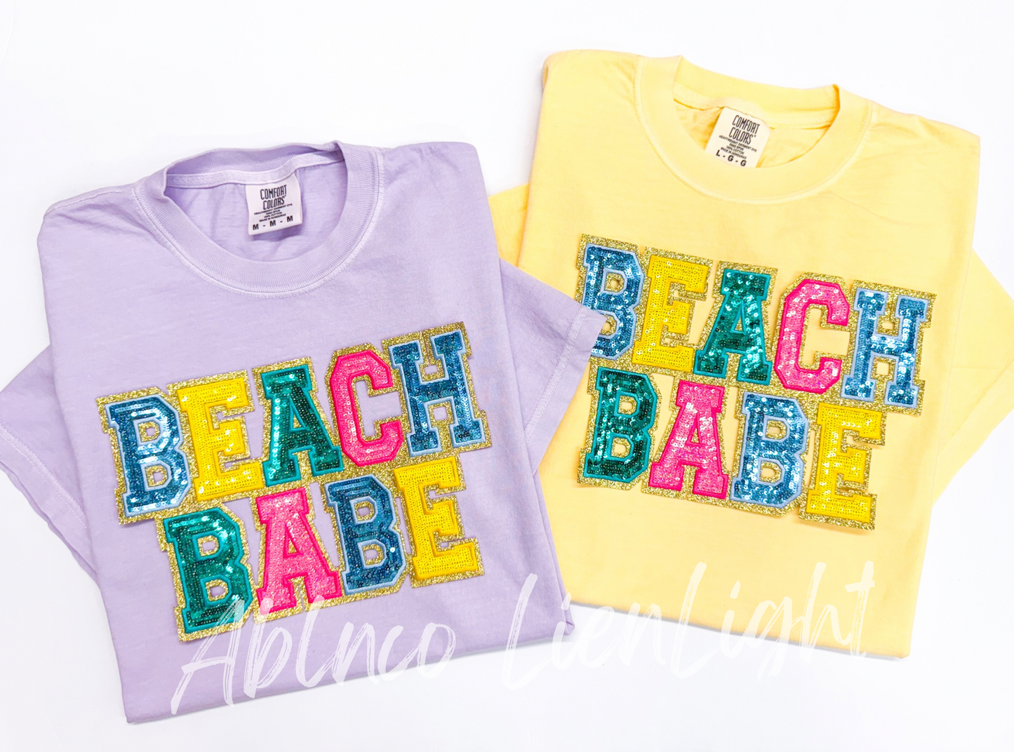 Beach Babe Summer Sequin Patch - Large