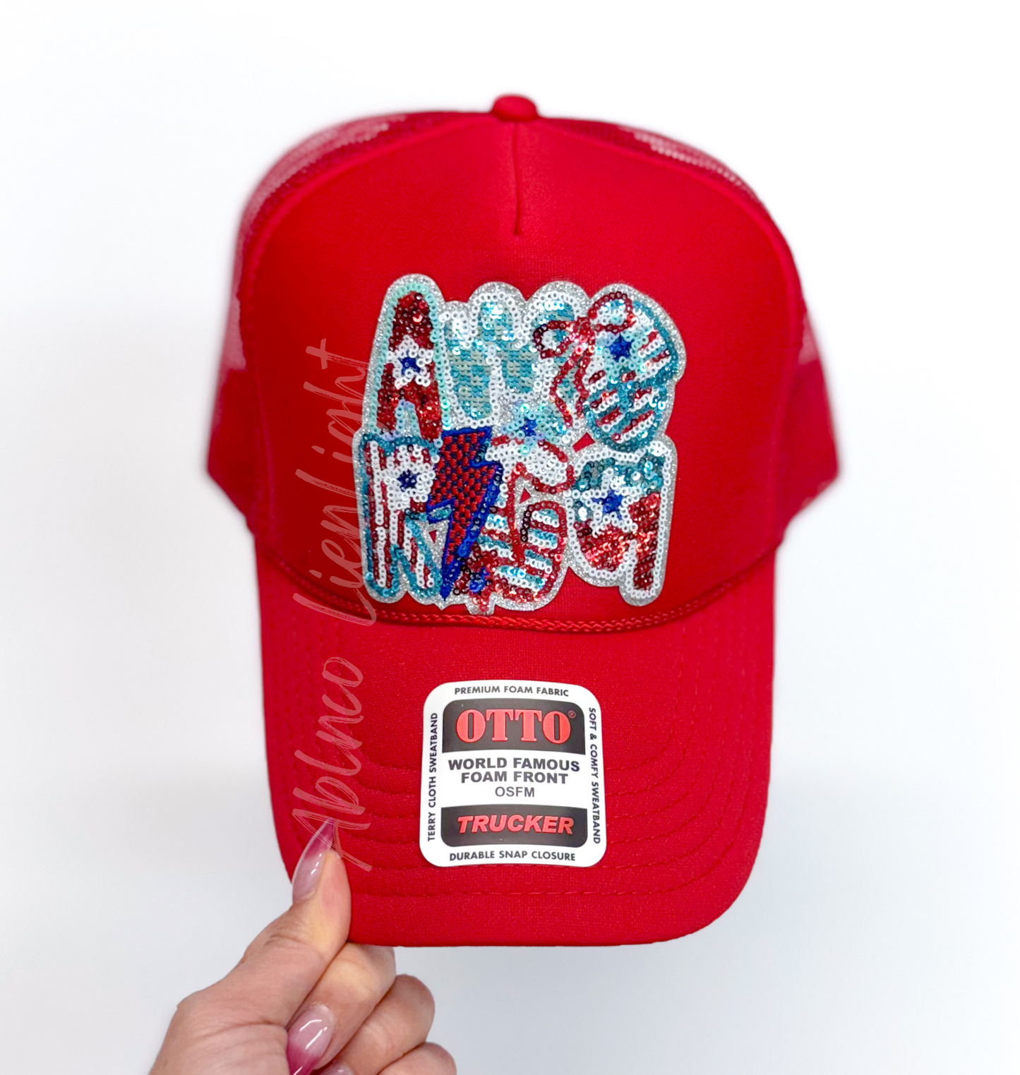 Retro America 4th July Holiday Sequin Patch