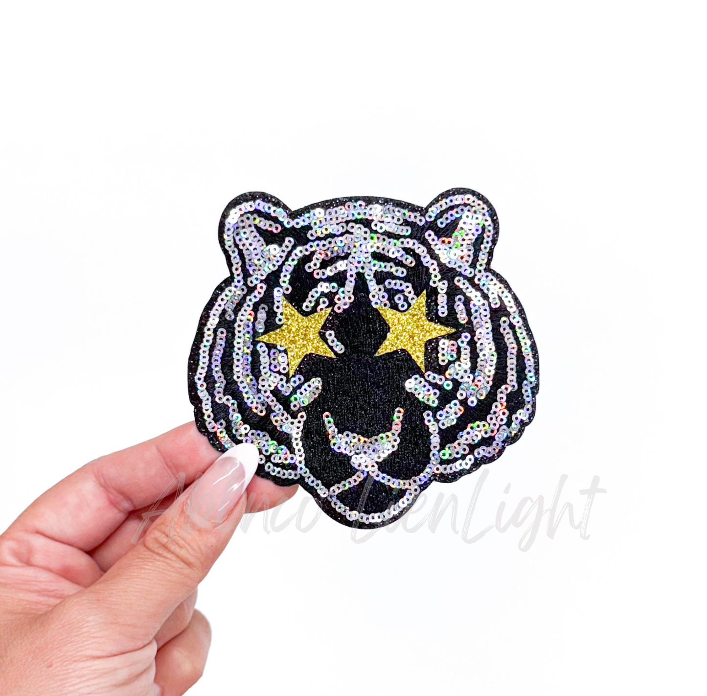 Tiger Mascot Gameday Sequin Patch - Small