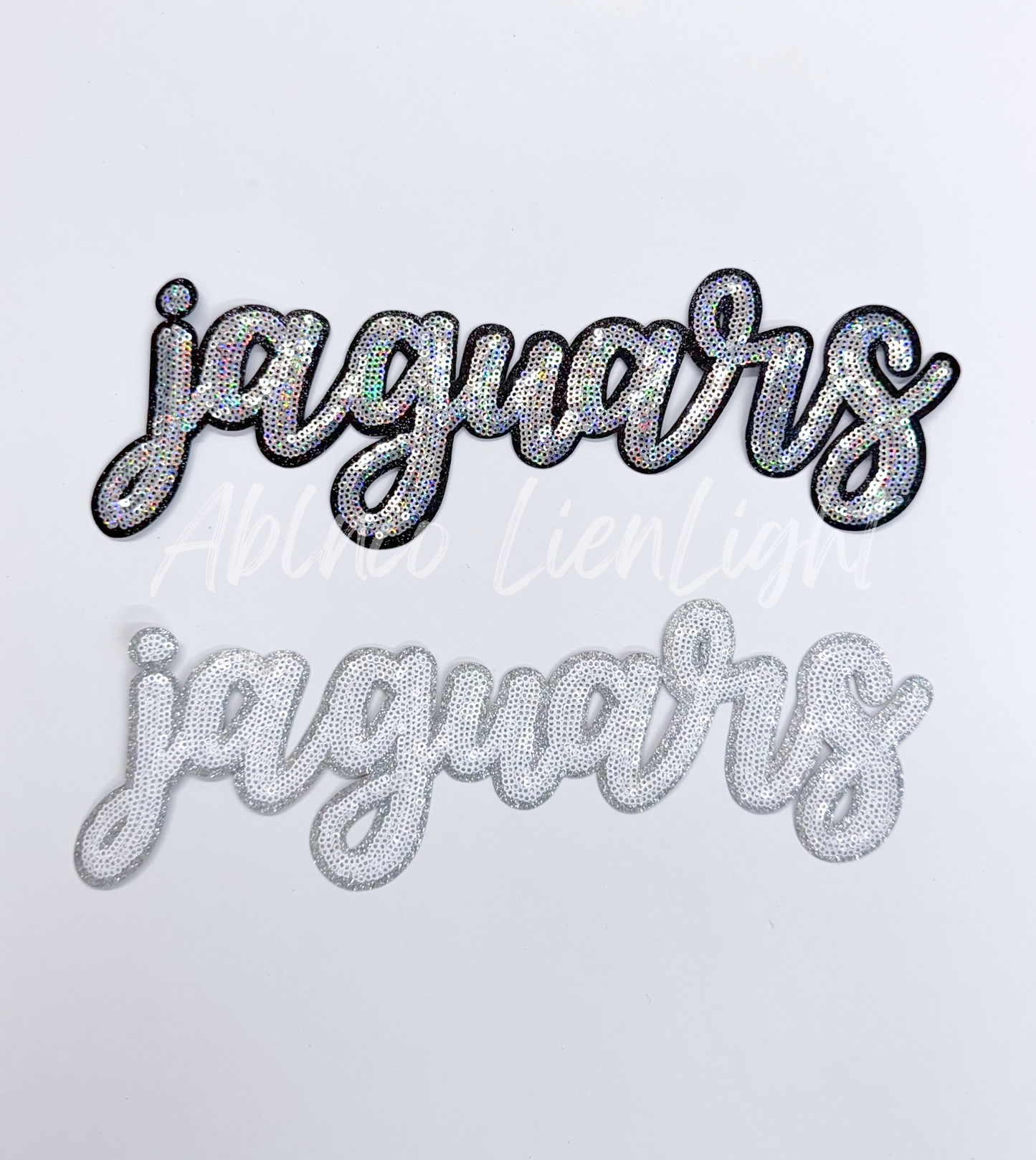 Jaguars Cursive Letter Mascot Gameday Sequins Patch