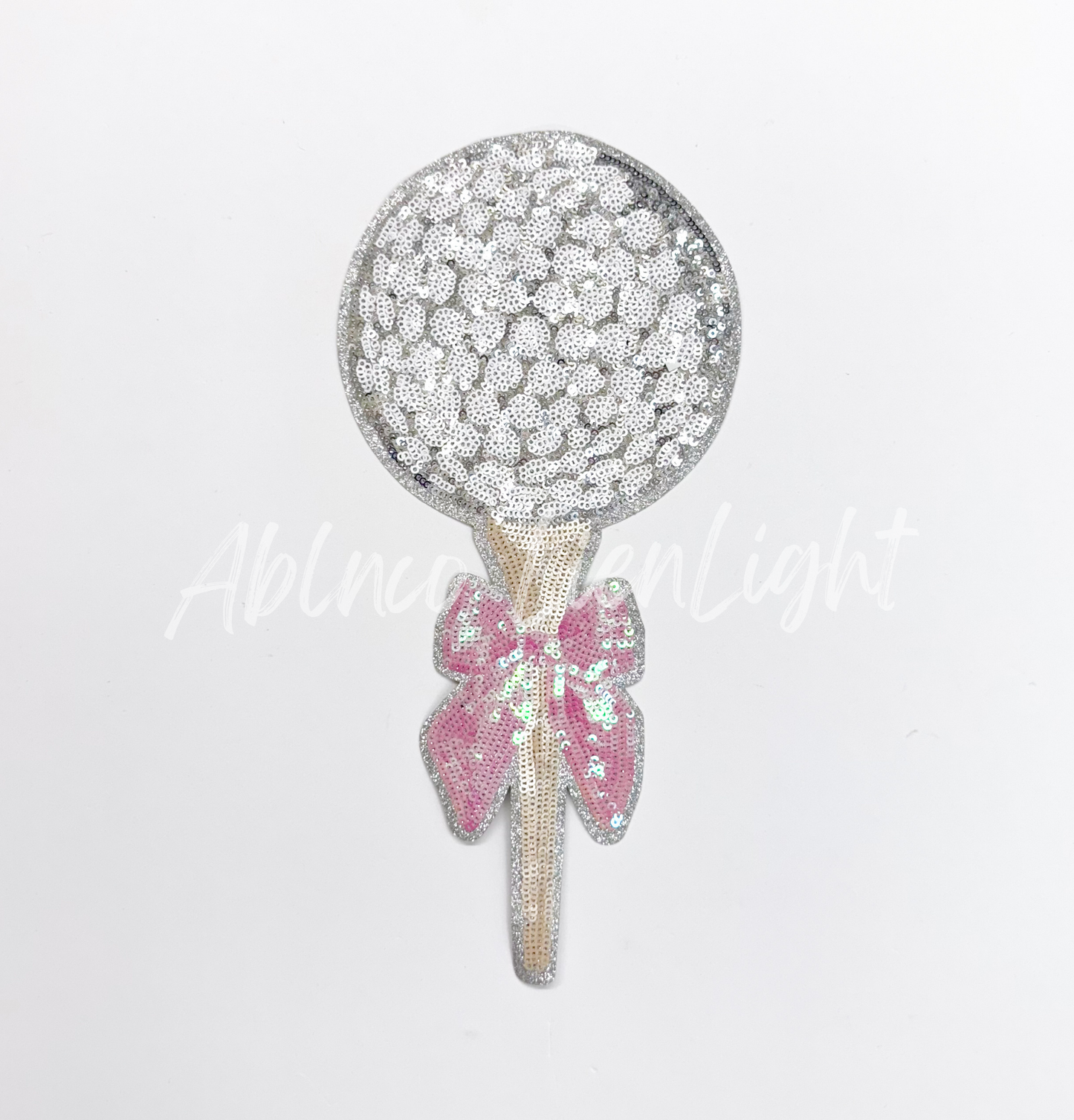 Golf Ball Pink Bow Tees Sequin Patch