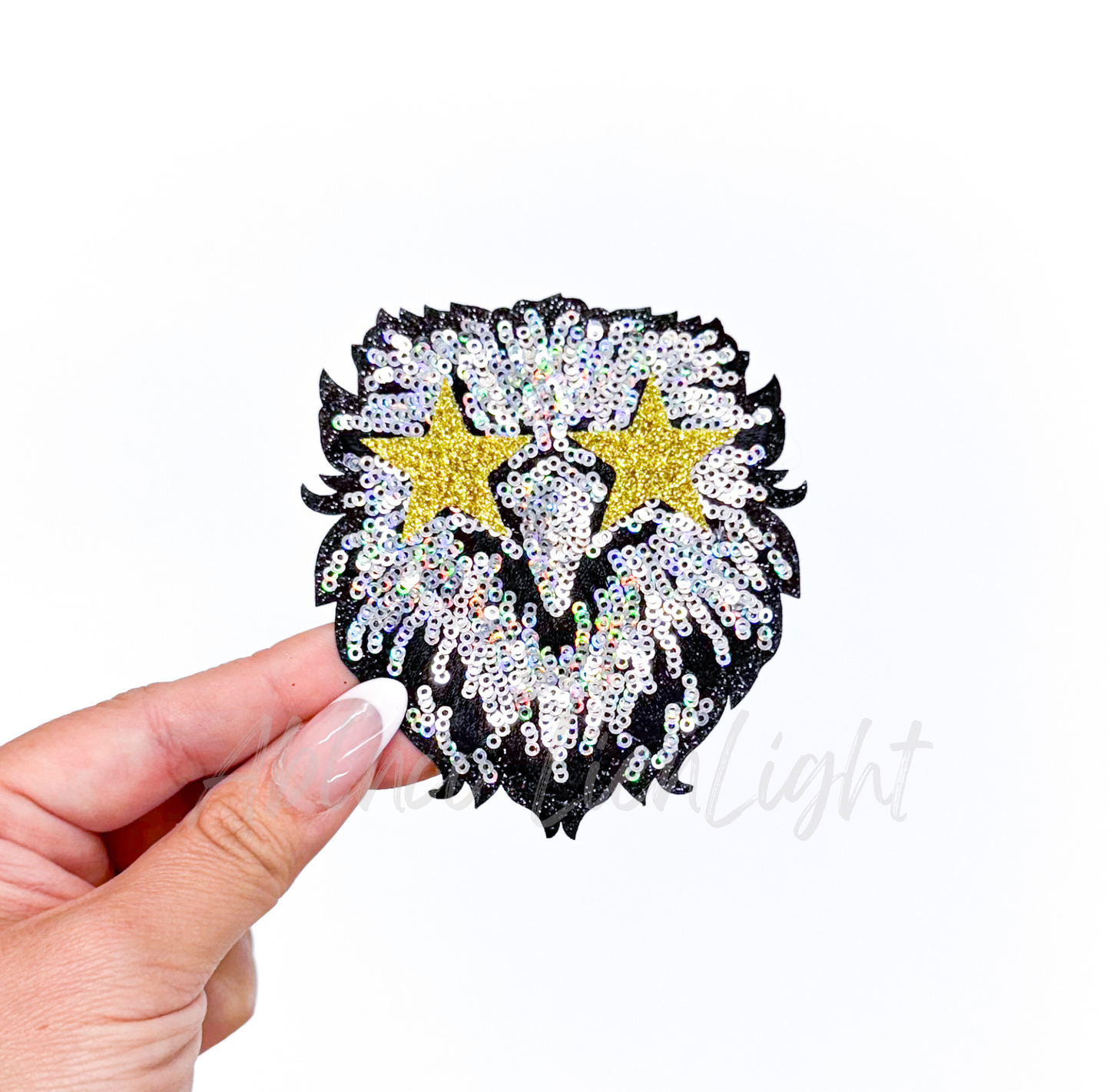 Hawk Mascot Gameday Sequin Patch - Small