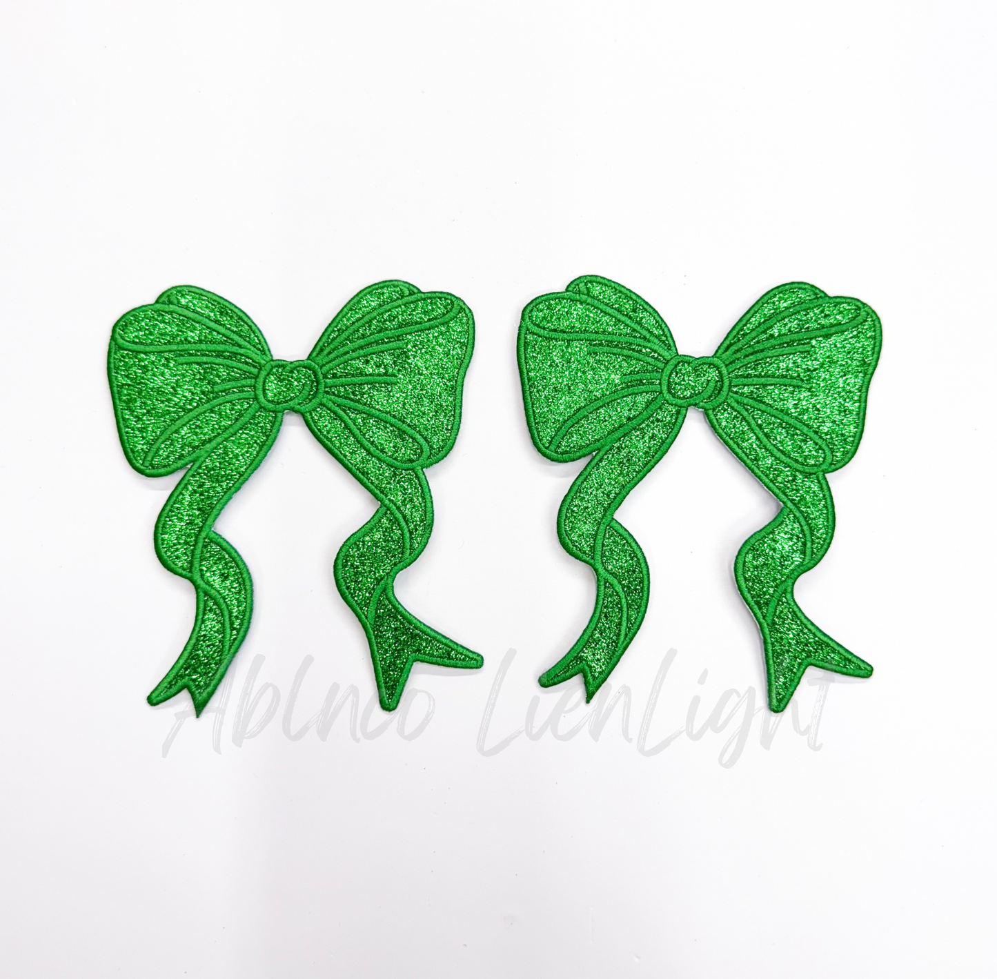 Side Bows Glitter Embroidery Patch