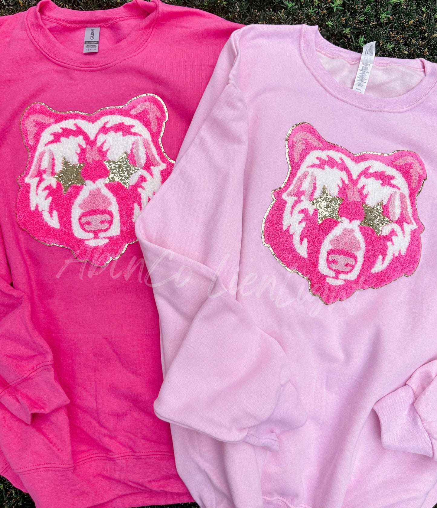 PREPPY PINK MASCOT™ Bear Chenille Patch ONLY Sweatshirt