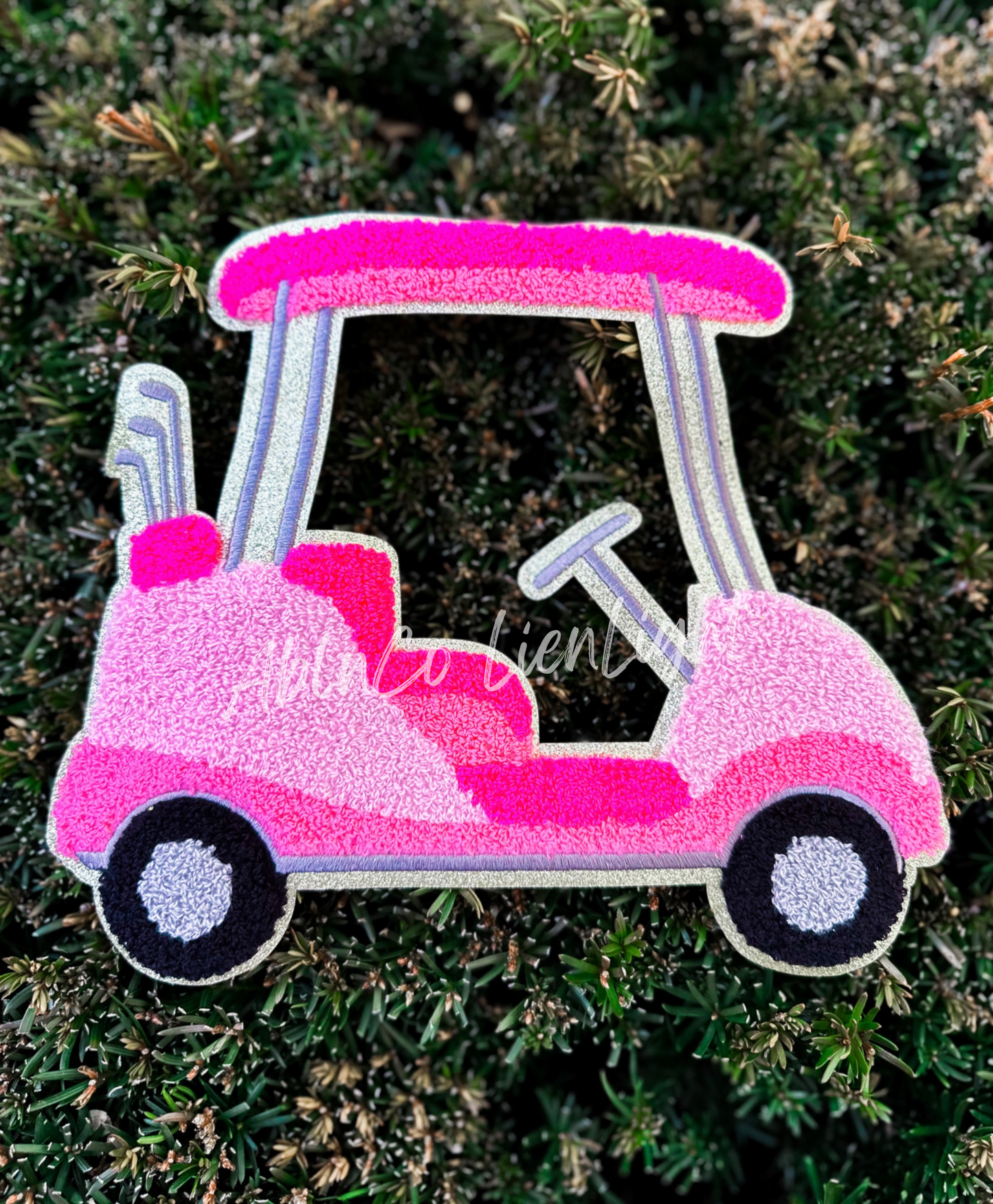 Pink Golf Cart Chenille Patch