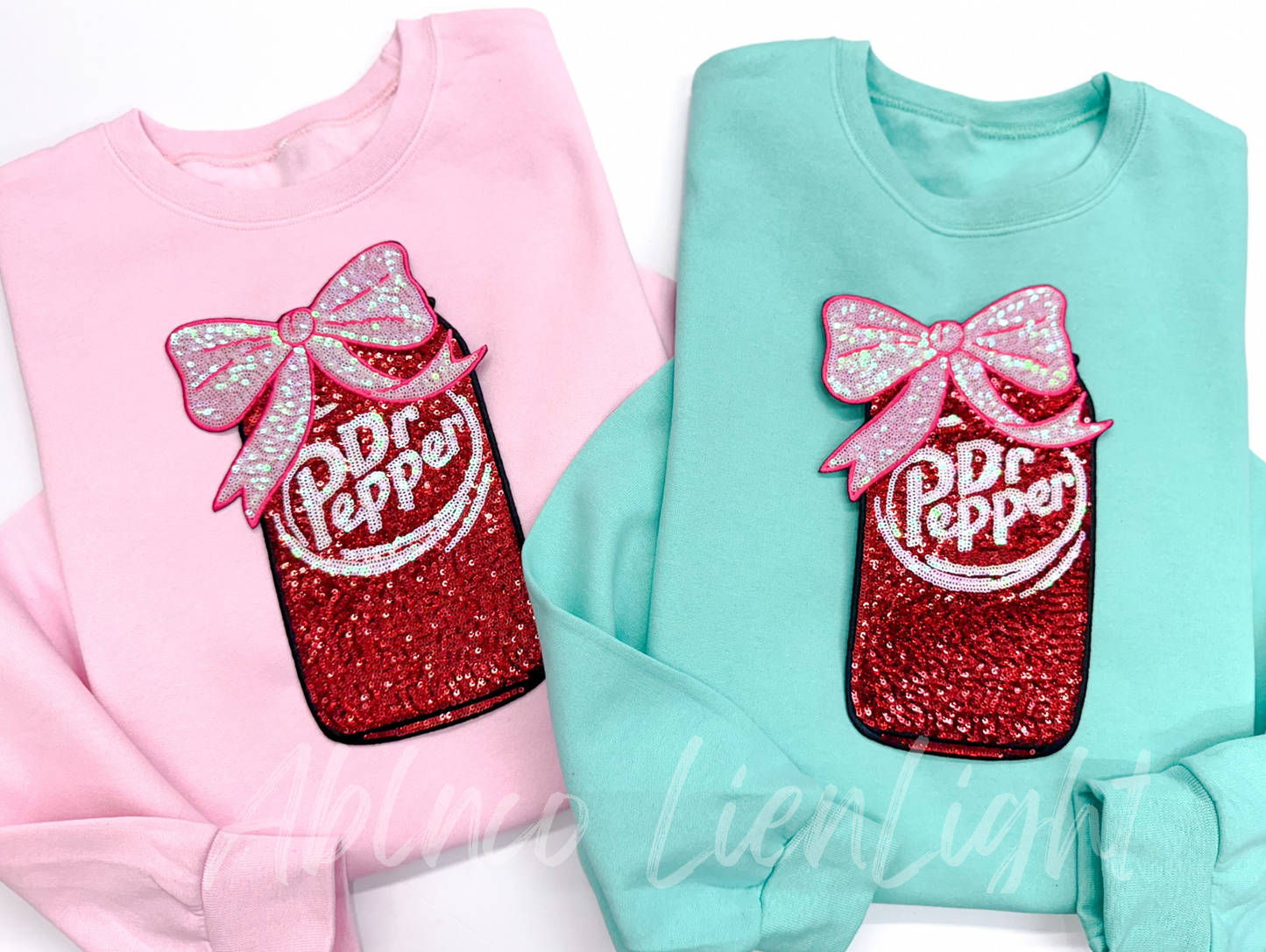 Dr Pepper Sequins Sparkles Patch Sweatshirt