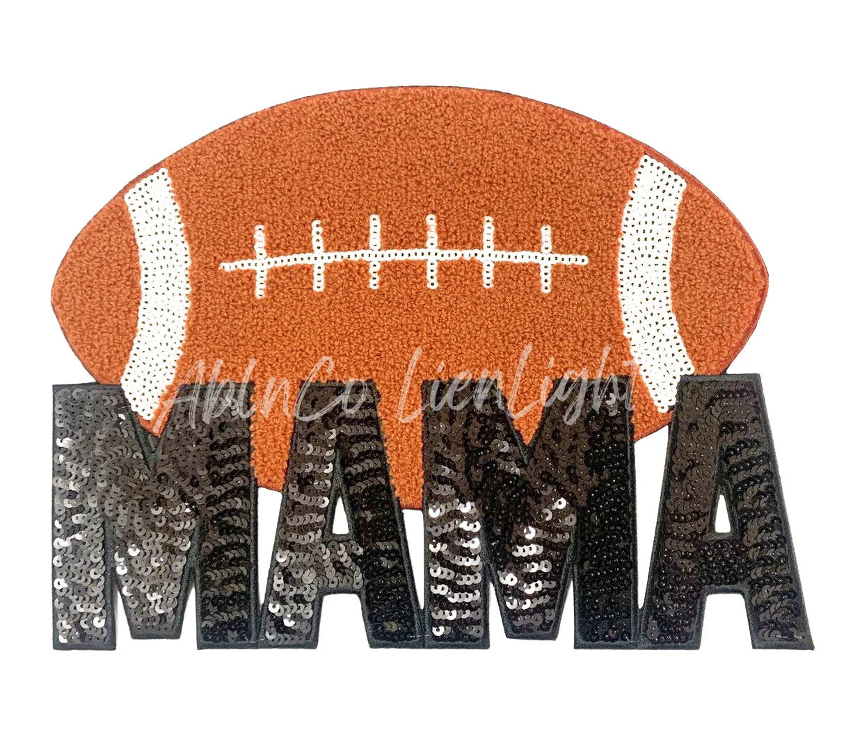 Football Mama Sequins Chenille Patch
