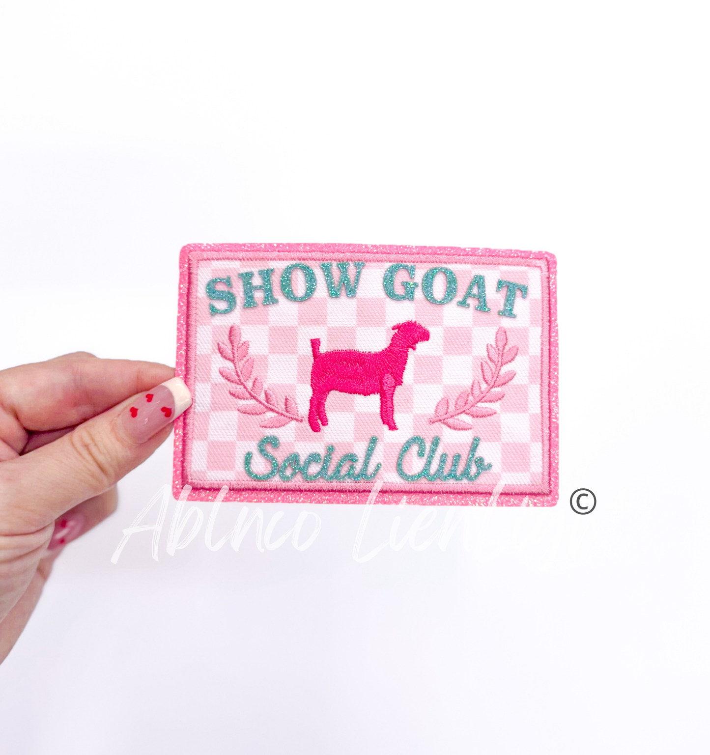 Show Goat Social Club Glitter Embroidery Patch