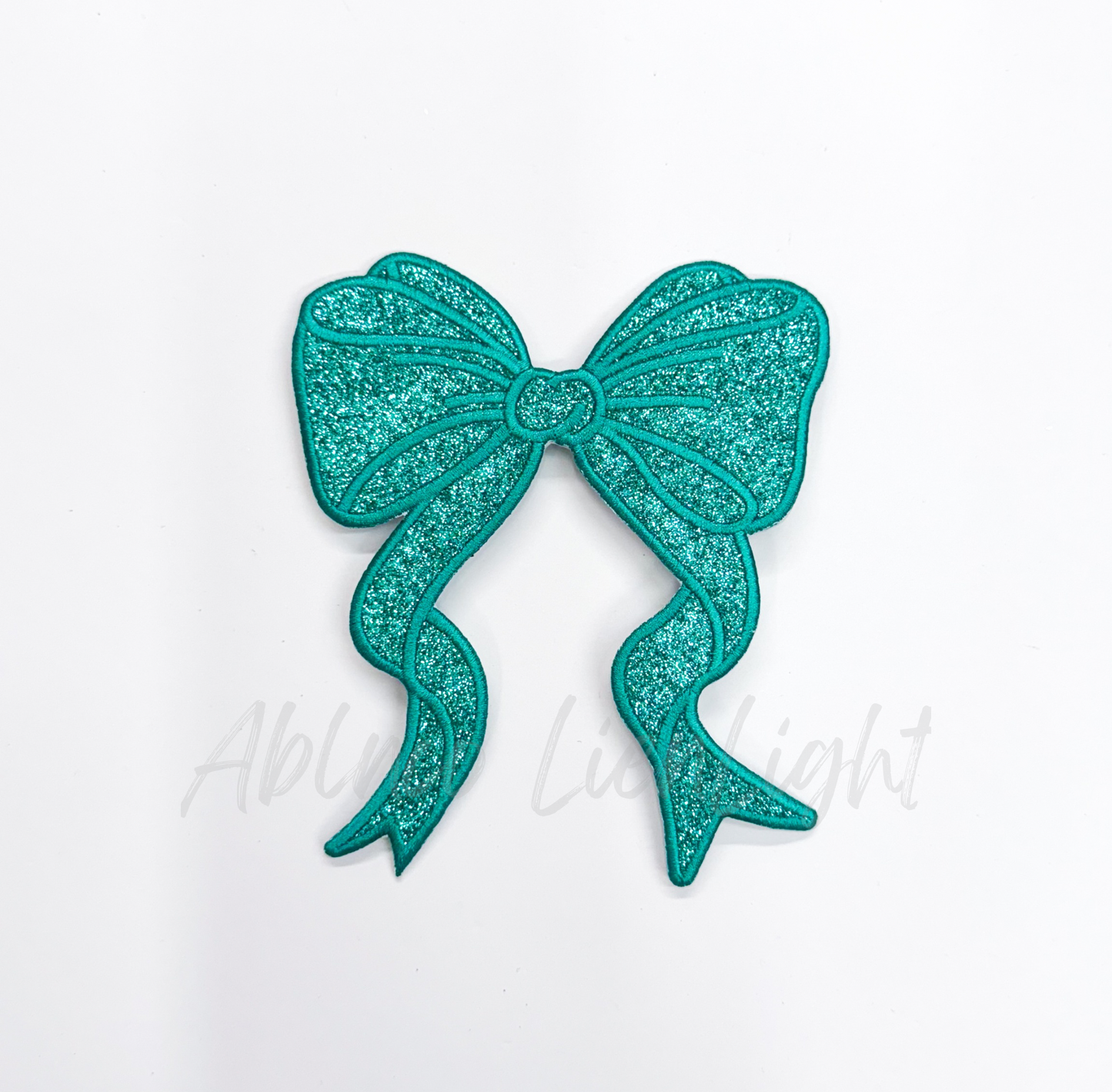 Side Bows Glitter Embroidery Patch