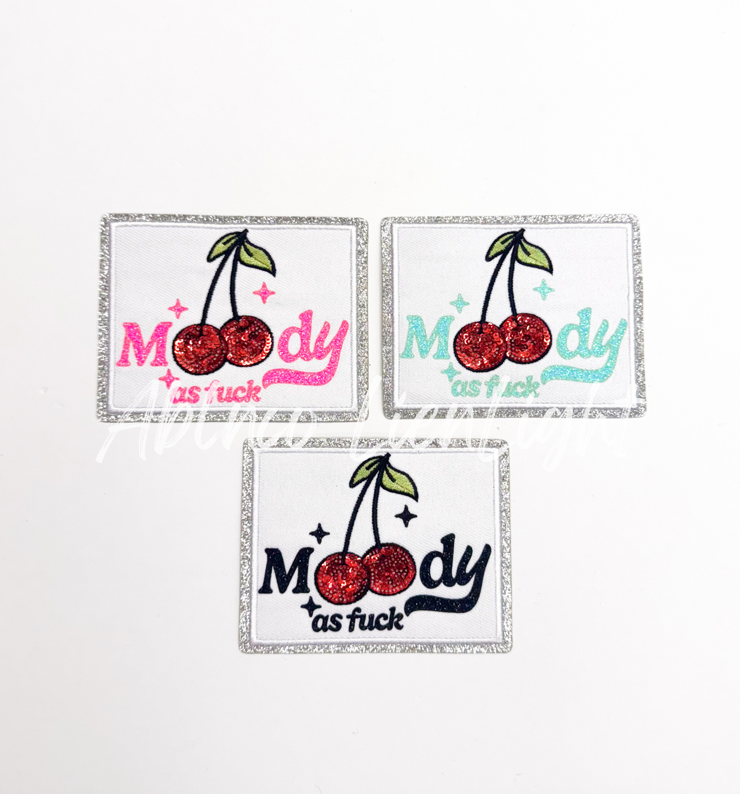 Moody As fuck Cherry Sassy Sequin Patch