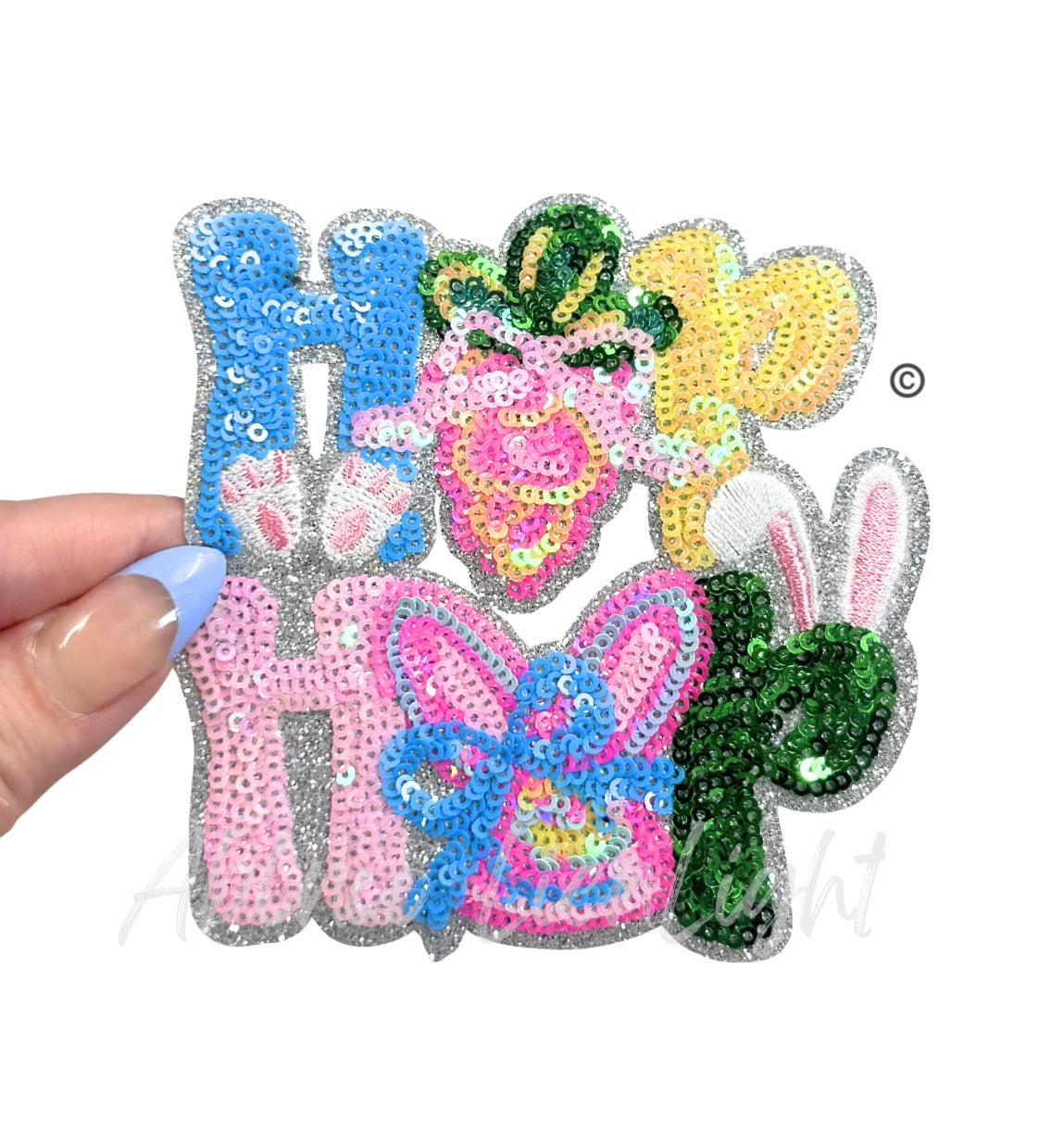 Hip Hop Easter Sequin Patch - Small