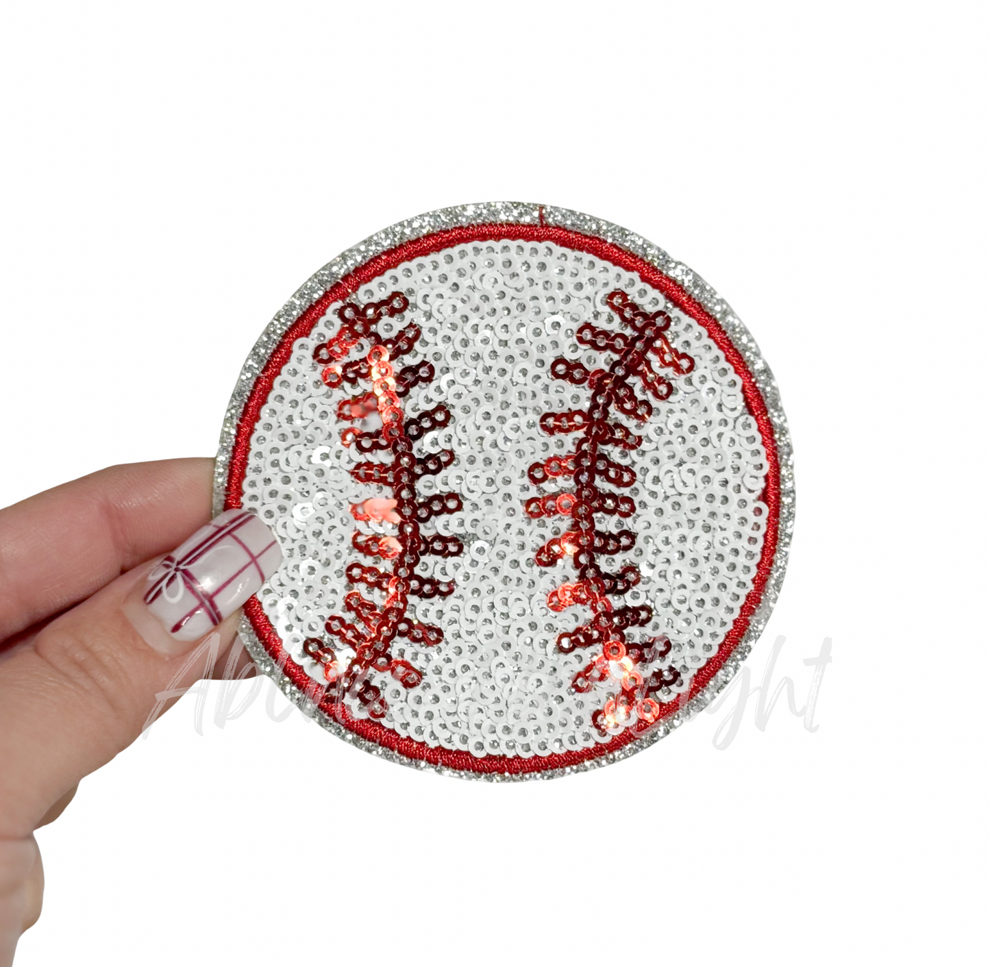 Baseball Sequin Patch - 3.15”