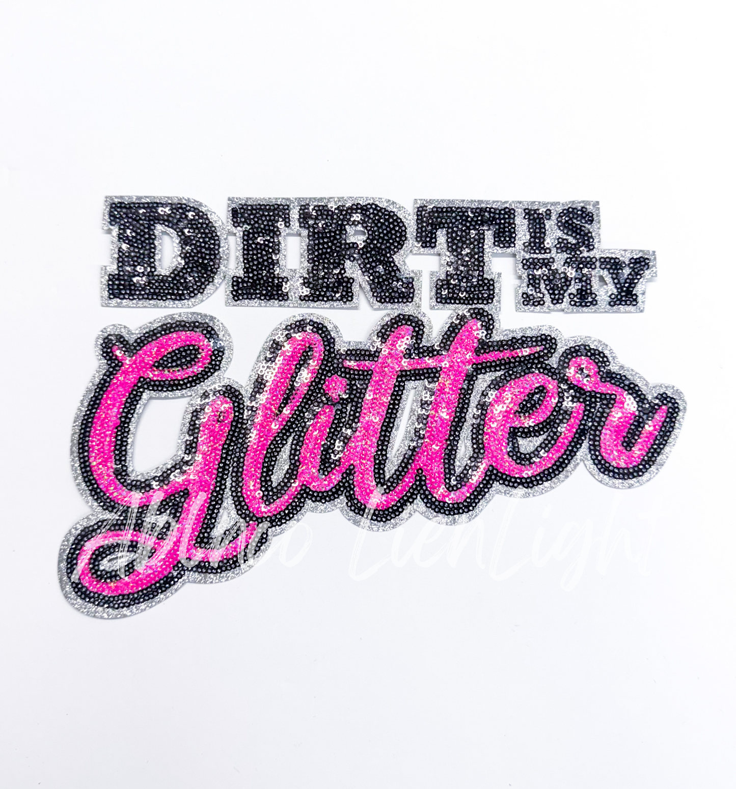 Dirt Is My Glitter SXS Off Road Racing Sequin Patch - Large