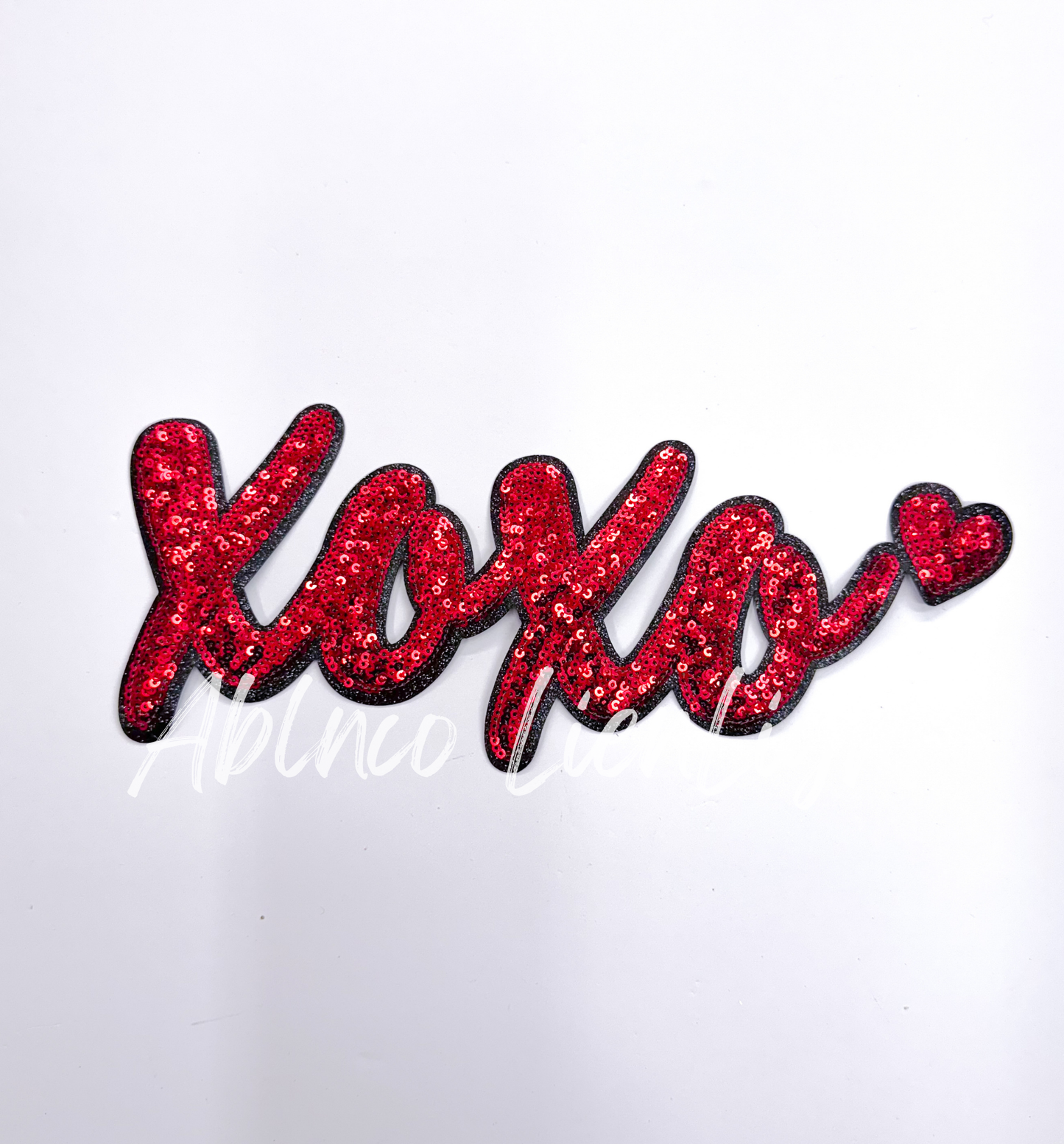 XOXO Valentines Heart Sequins Patch