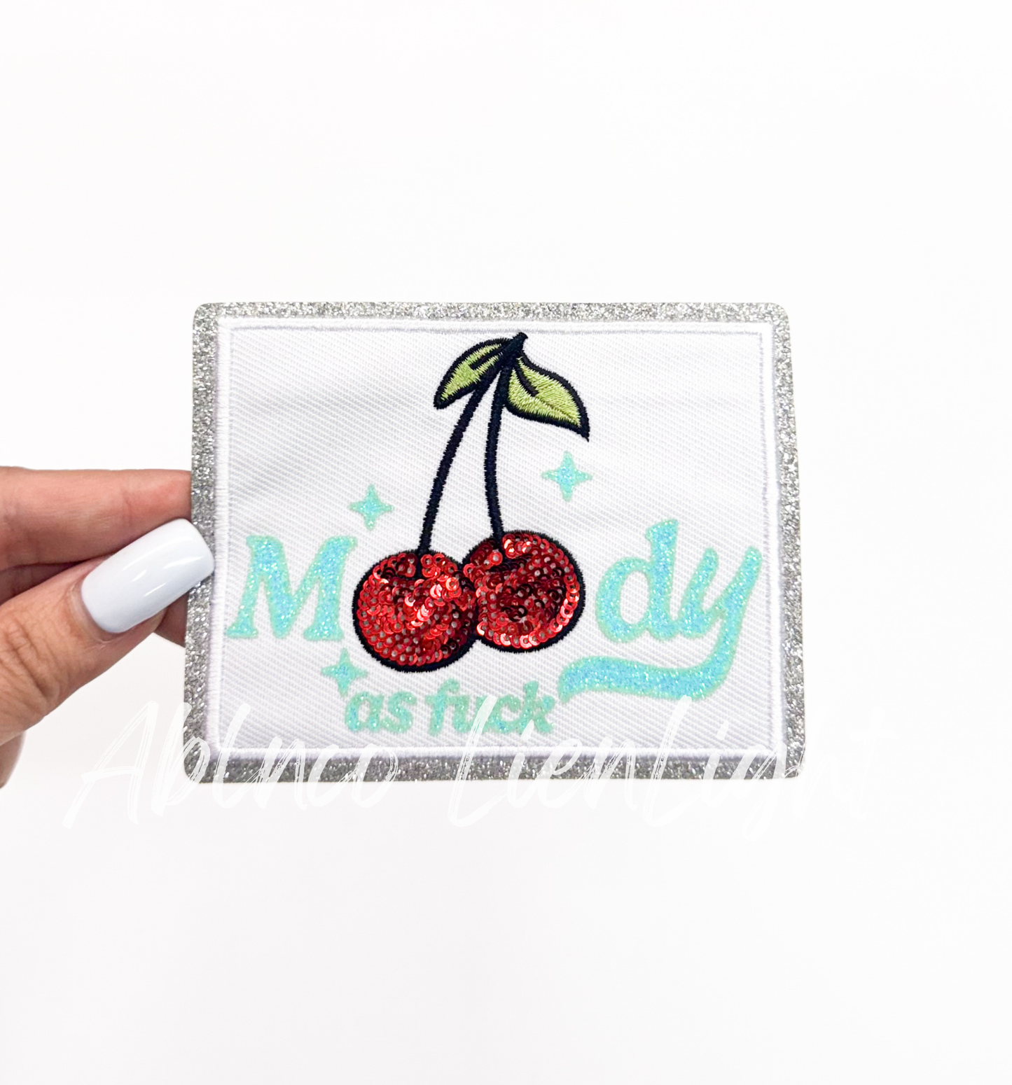 Moody As fuck Cherry Sassy Sequin Patch