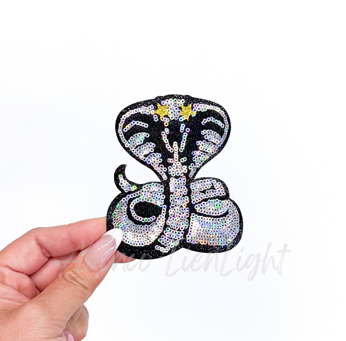 Cobra Snake Mascot Gameday Sequin Patch - Small