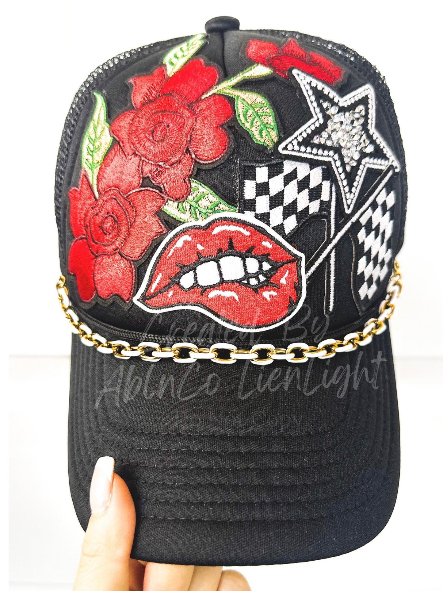 5” Red Roses Vine Embroidery Patch