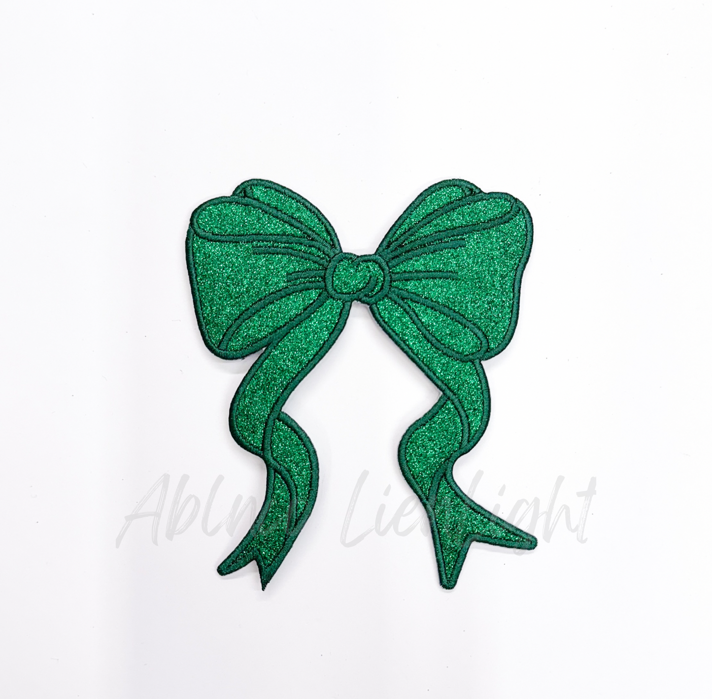 Side Bows Glitter Embroidery Patch