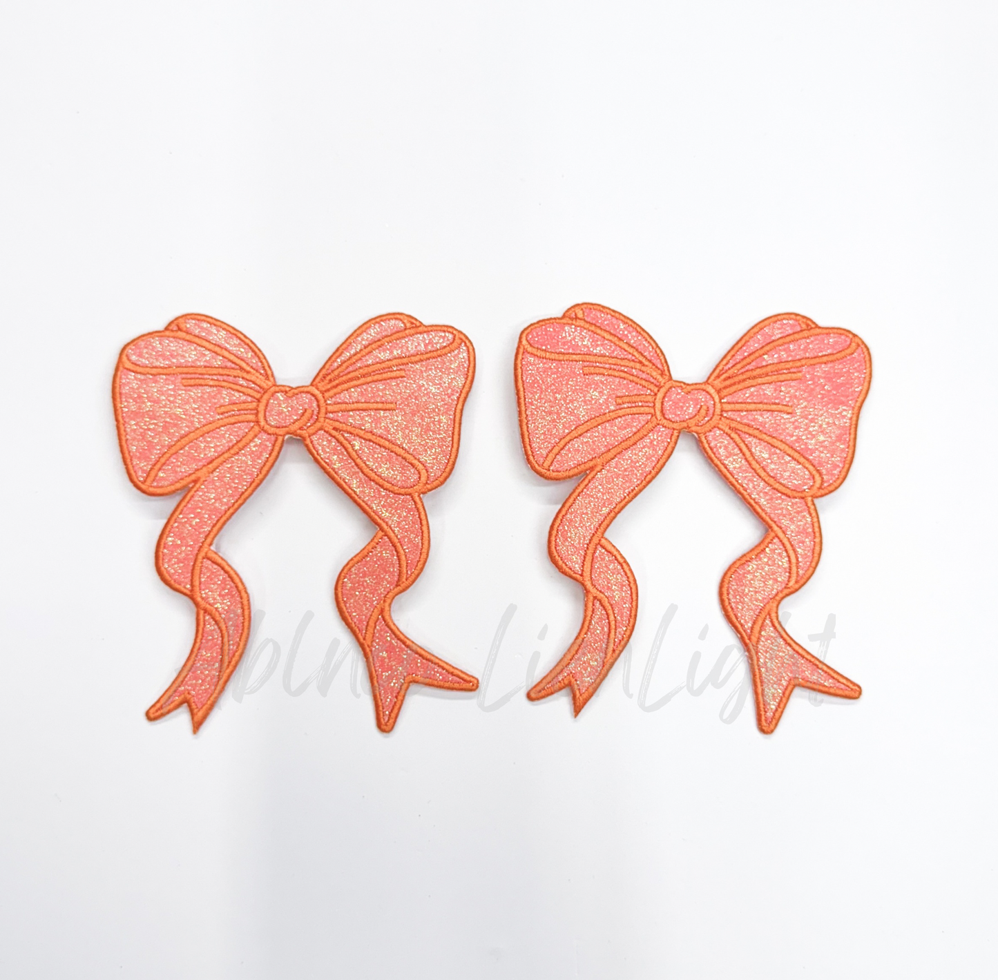 Side Bows Glitter Embroidery Patch