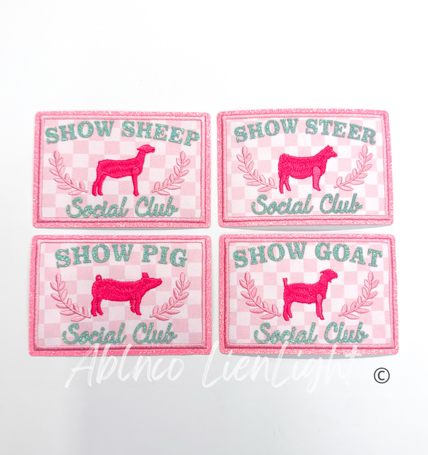Show Goat Social Club Glitter Embroidery Patch