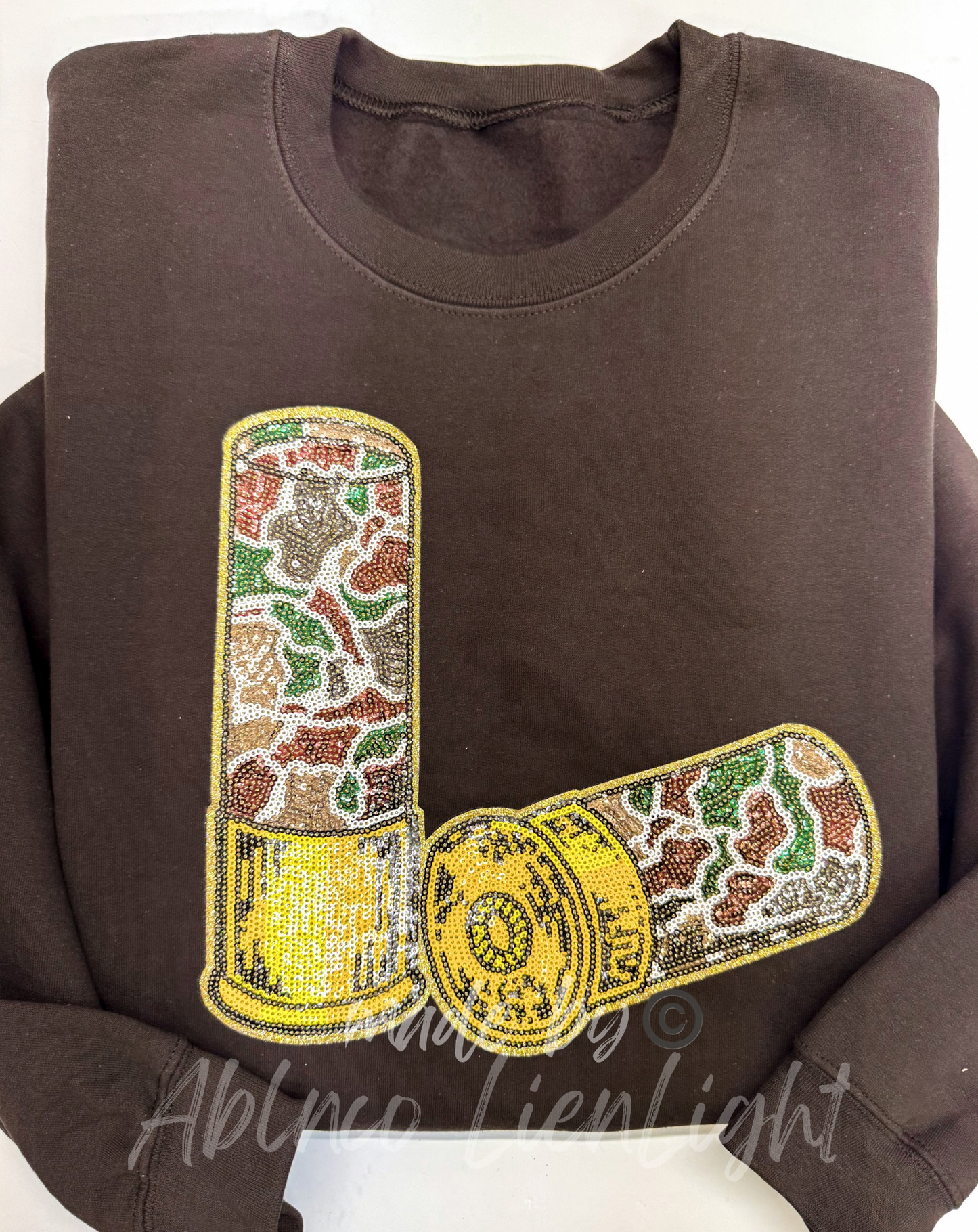 Shotgun Shells Hunting Sequin Patch Sweatshirt