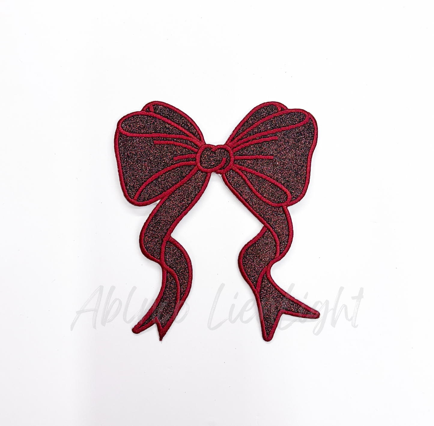 Side Bows Glitter Embroidery Patch