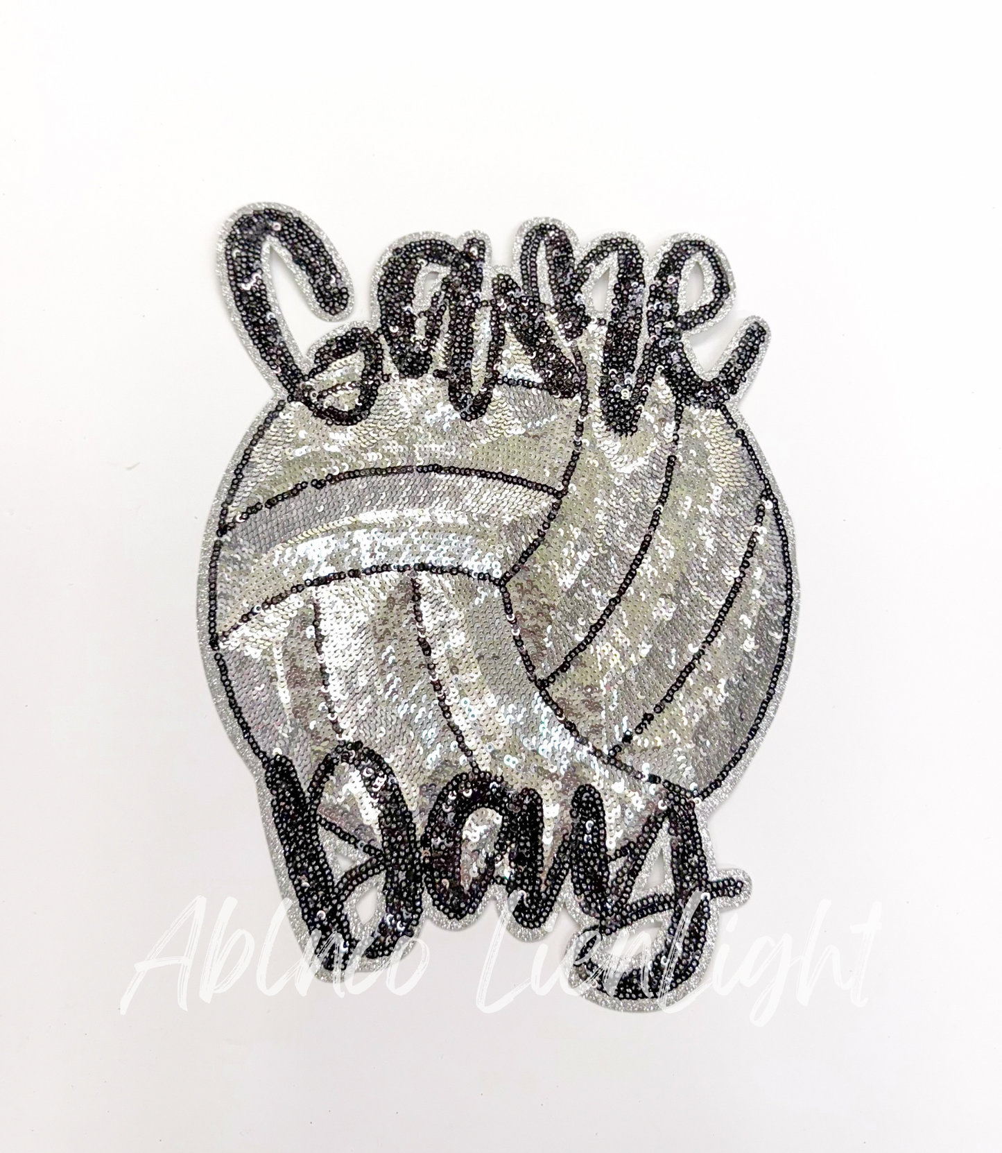 Game Day Volleyball Embroidery Sequin Patch - Large