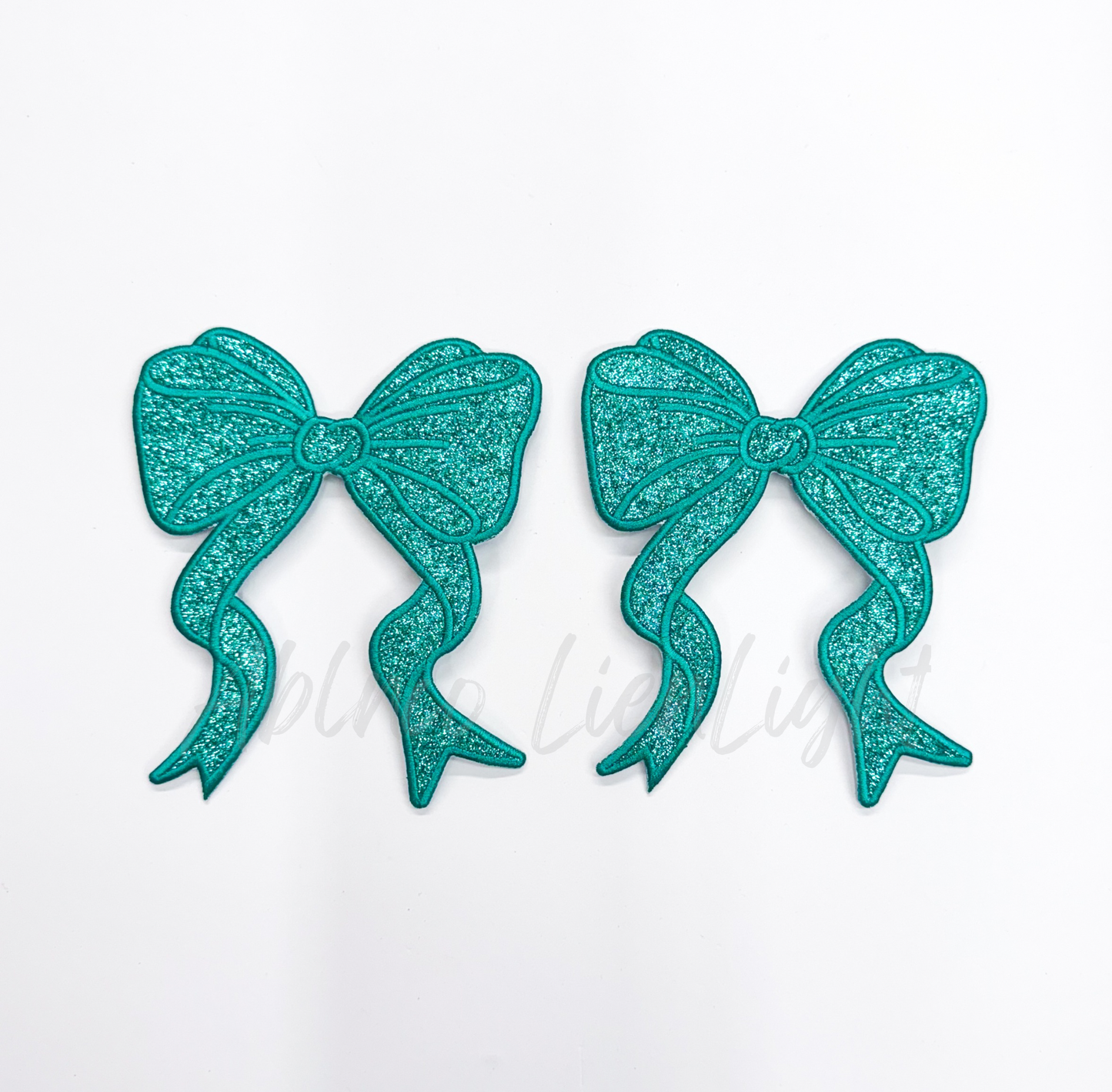 Side Bows Glitter Embroidery Patch