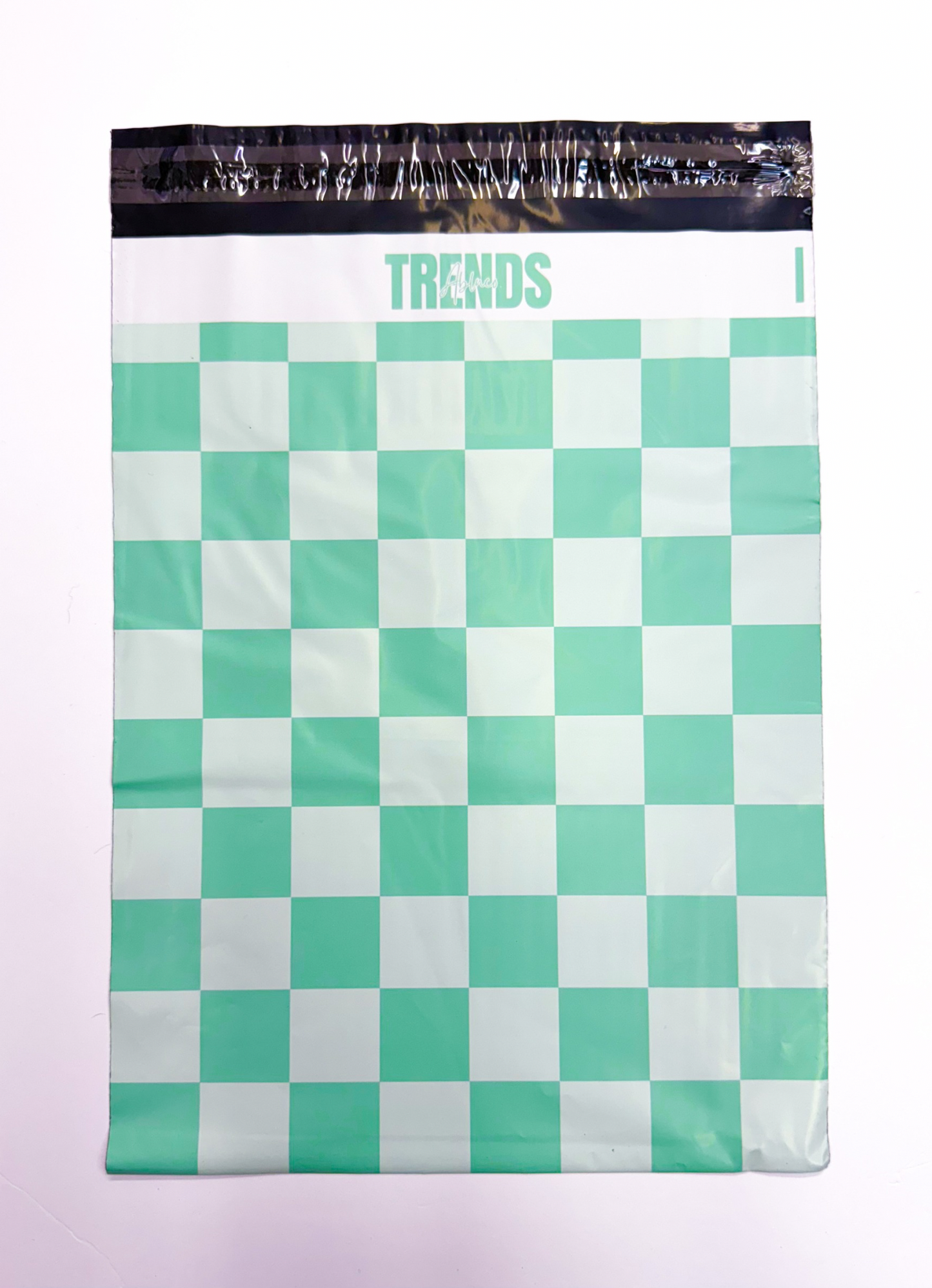 Teal Checkered Poly Mailers