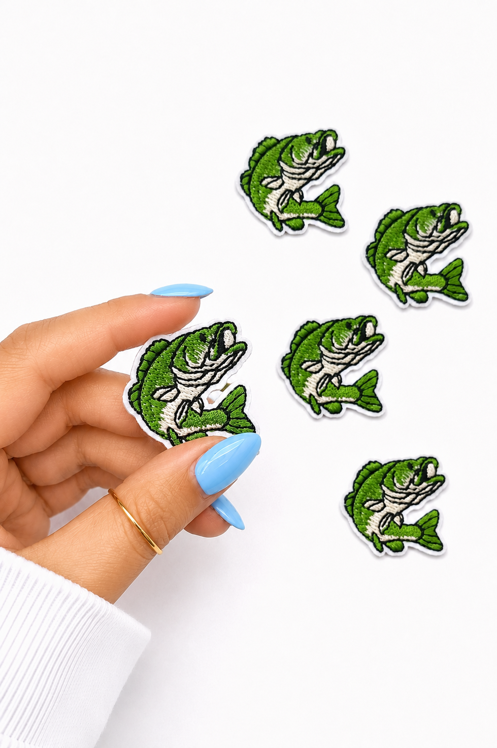 Mini Bass Fish Embroidered Patch