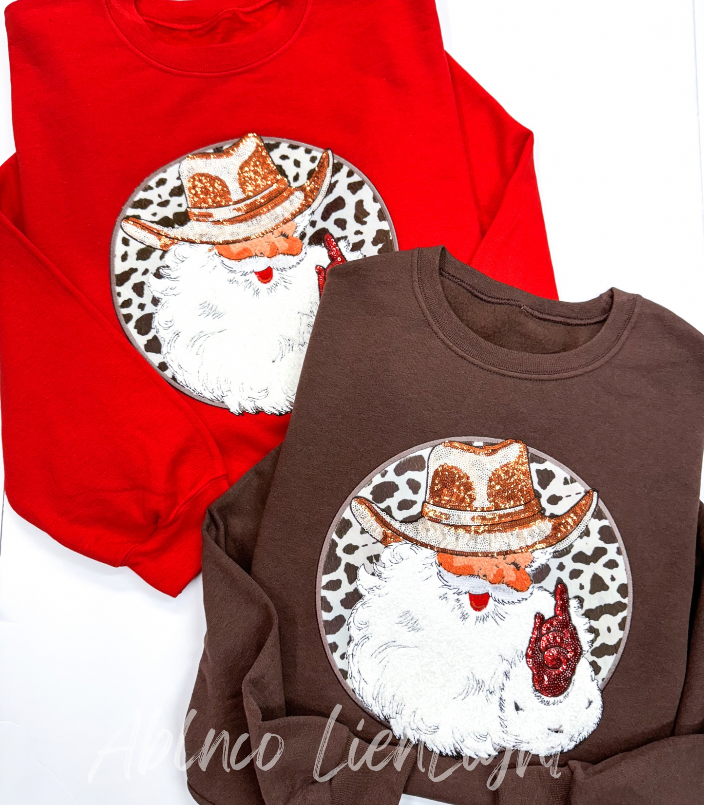 Western Cowboy Santa Patch Sweatshirt